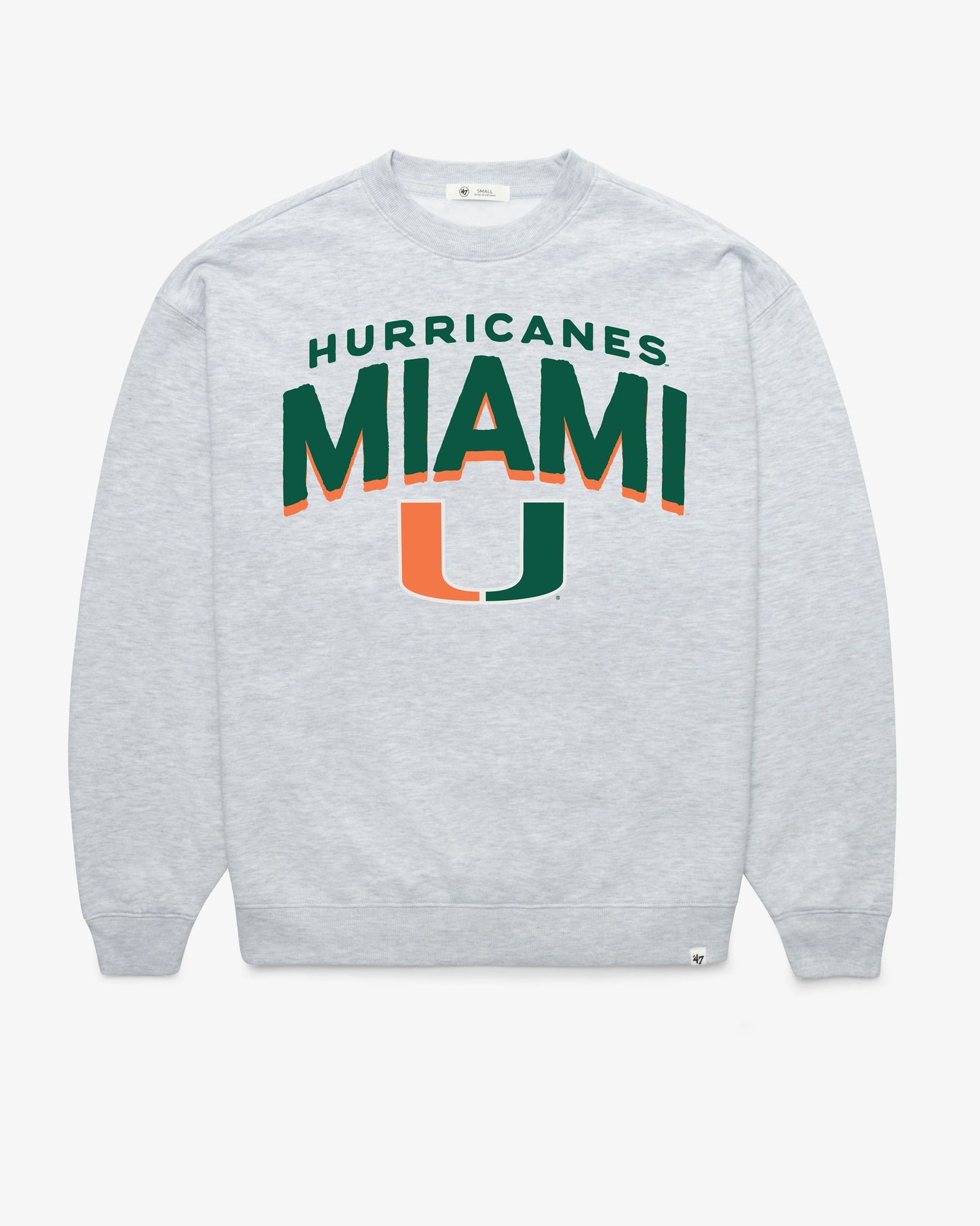 MIAMI HURRICANES CAMPUS ARCH CLOUD OVERSIZED CREW WOMENS
