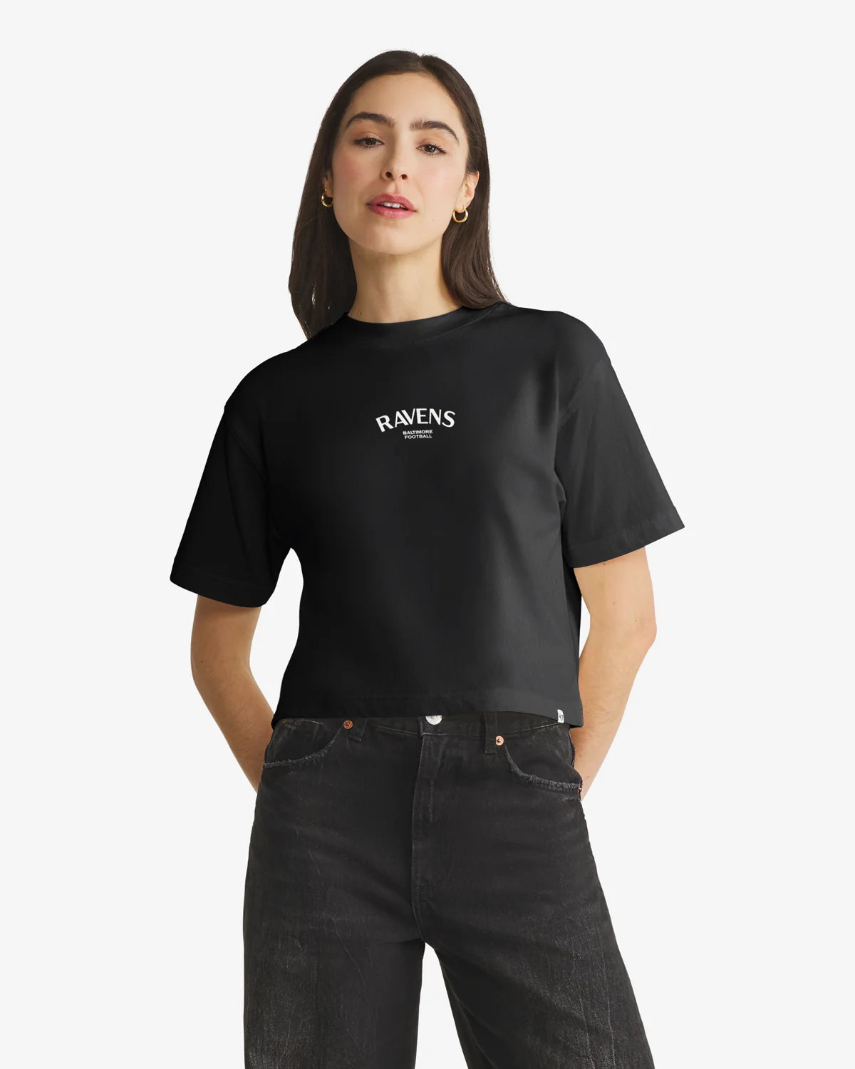 BALTIMORE RAVENS HADRIAN '47 FOUNDATION CROP TEE WOMENS