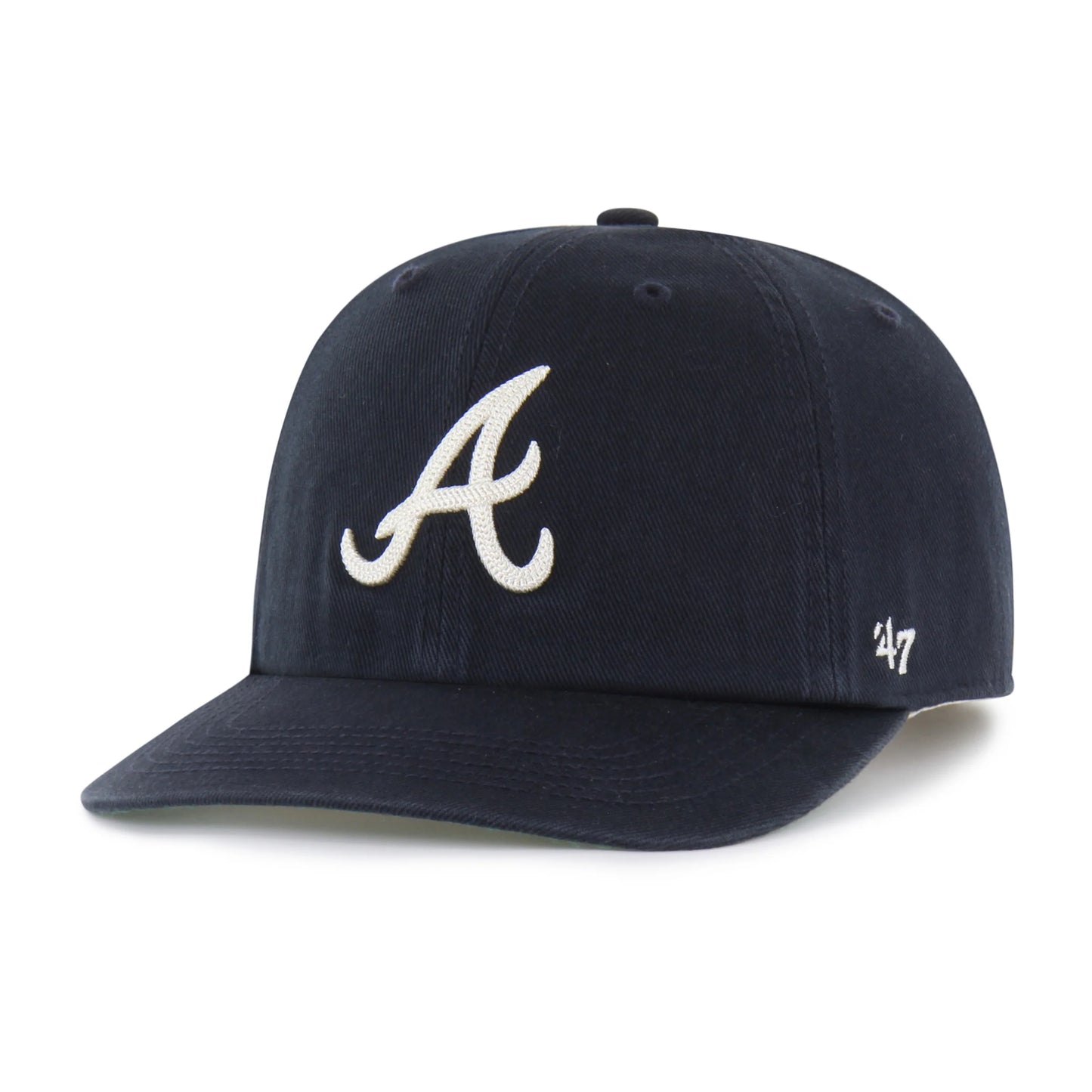 ATLANTA BRAVES CHAIN SIDE STITCH '47 CLEAN UP FLAT BRIM