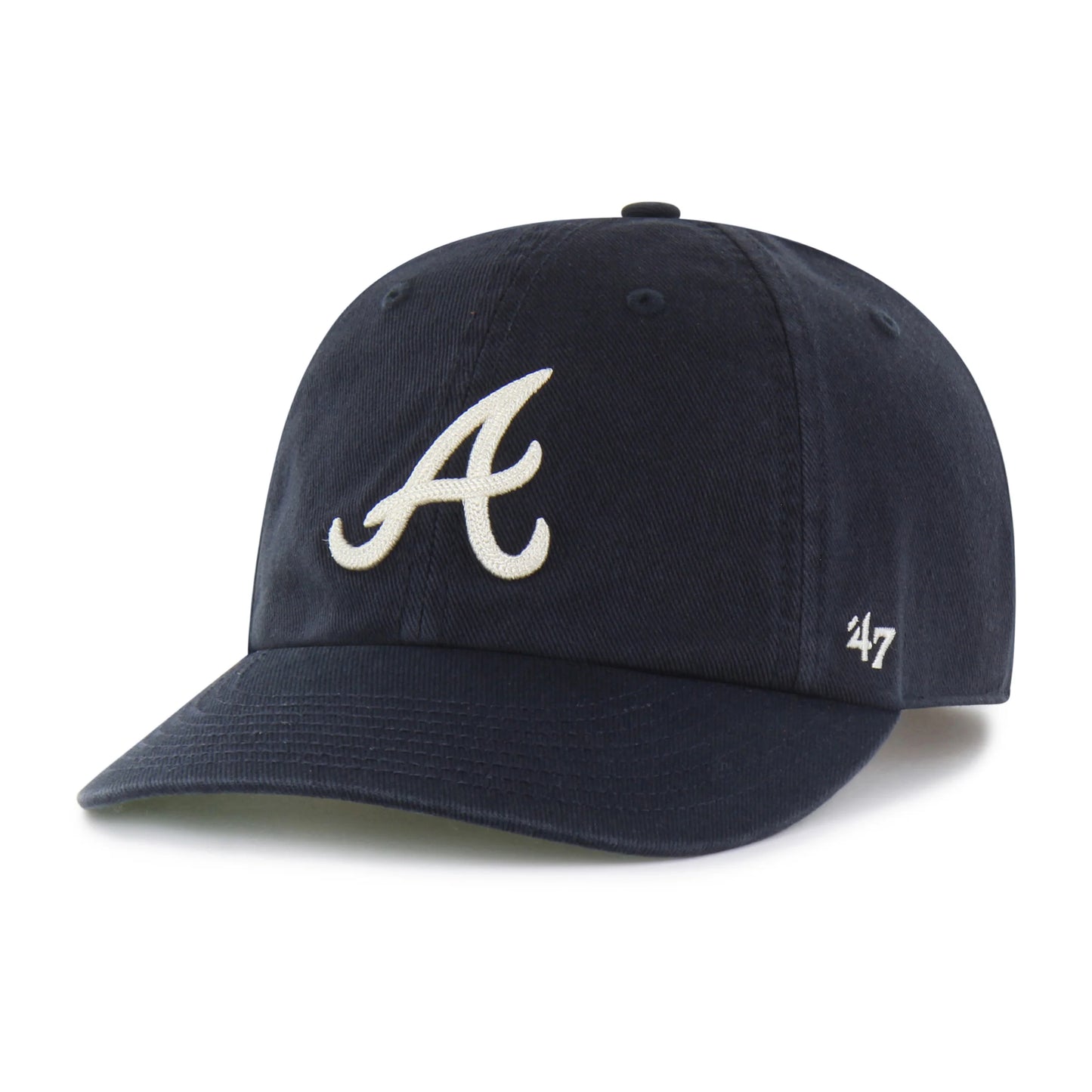 ATLANTA BRAVES CHAIN SIDE STITCH '47 CLEAN UP ROUND VISOR