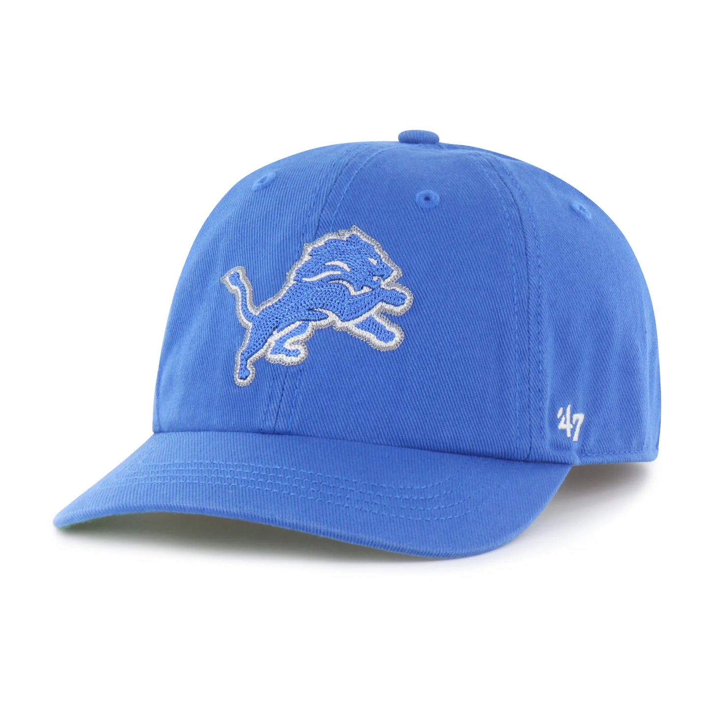 DETROIT LIONS CHAIN SIDE STITCH '47 CLEAN UP SHORT VISOR