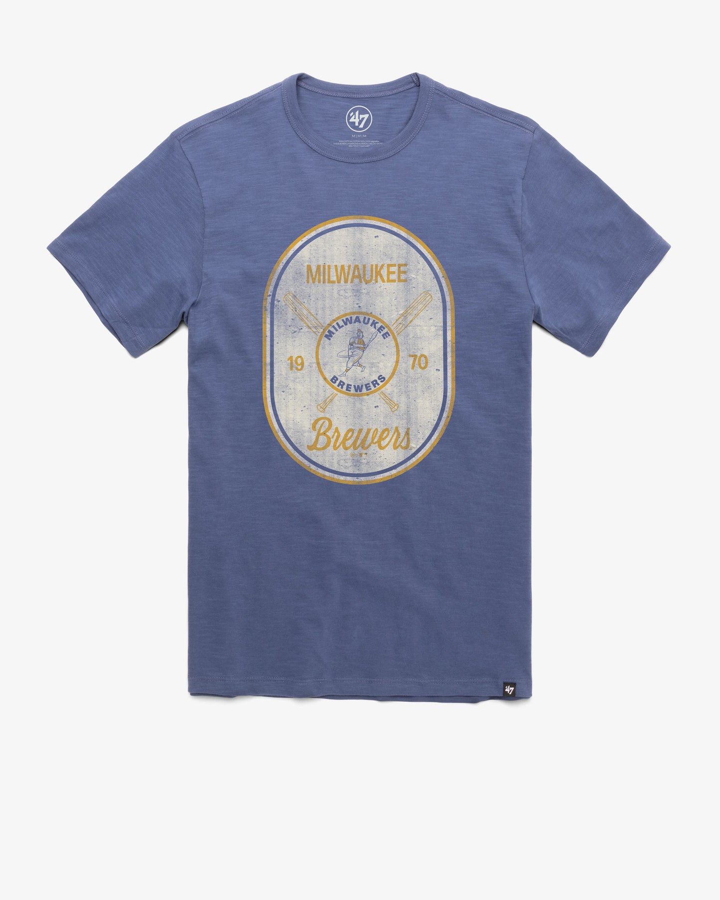 MILWAUKEE BREWERS COOPERSTOWN CROSS PATCH '47 SCRUM TEE