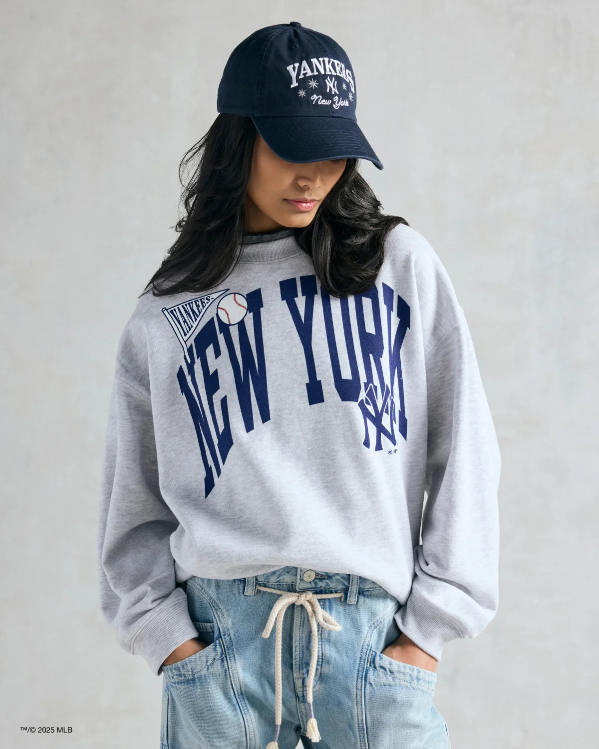 LOS ANGELES DODGERS ARCHED ICON '47 OVERSIZED CREW WOMENS