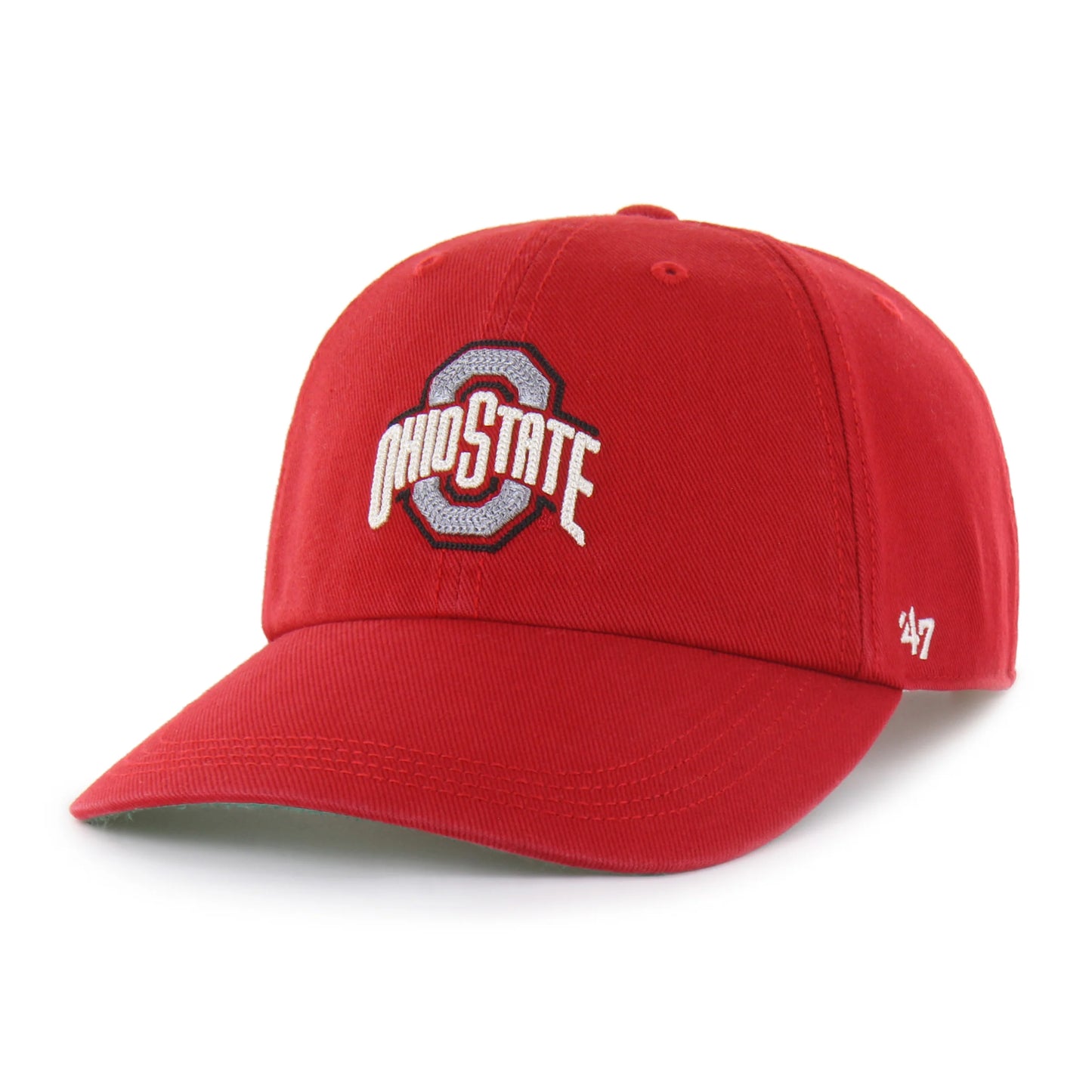OHIO STATE BUCKEYES CHAIN SIDE STITCH '47 CLEAN UP LONG VISOR