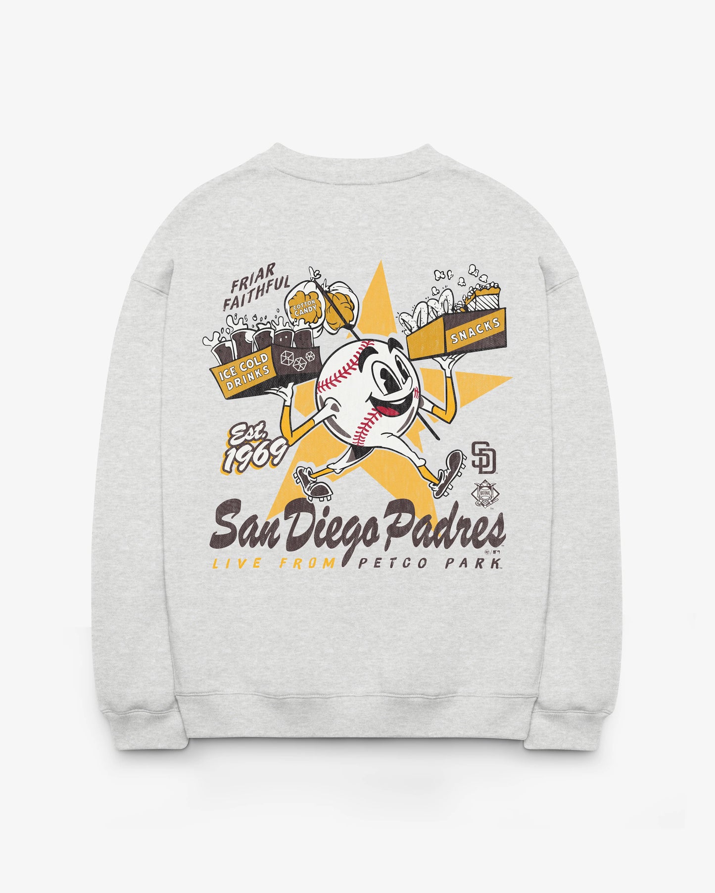 SAN DIEGO PADRES FAN FUEL '47 OVERSIZED CREW WOMEN