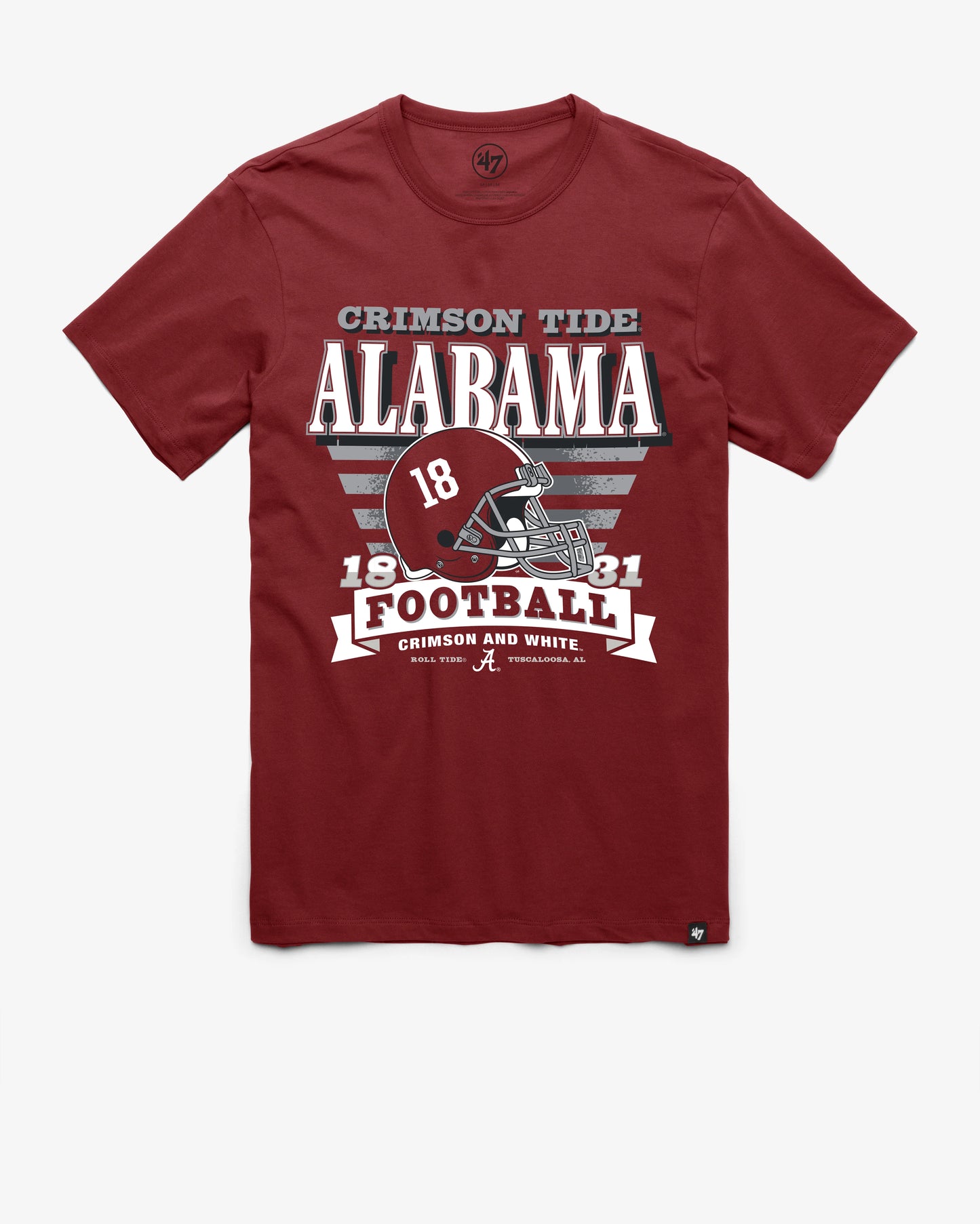 ALABAMA CRIMSON TIDE STRIPE SPLASH '47 FRANKLIN TEE