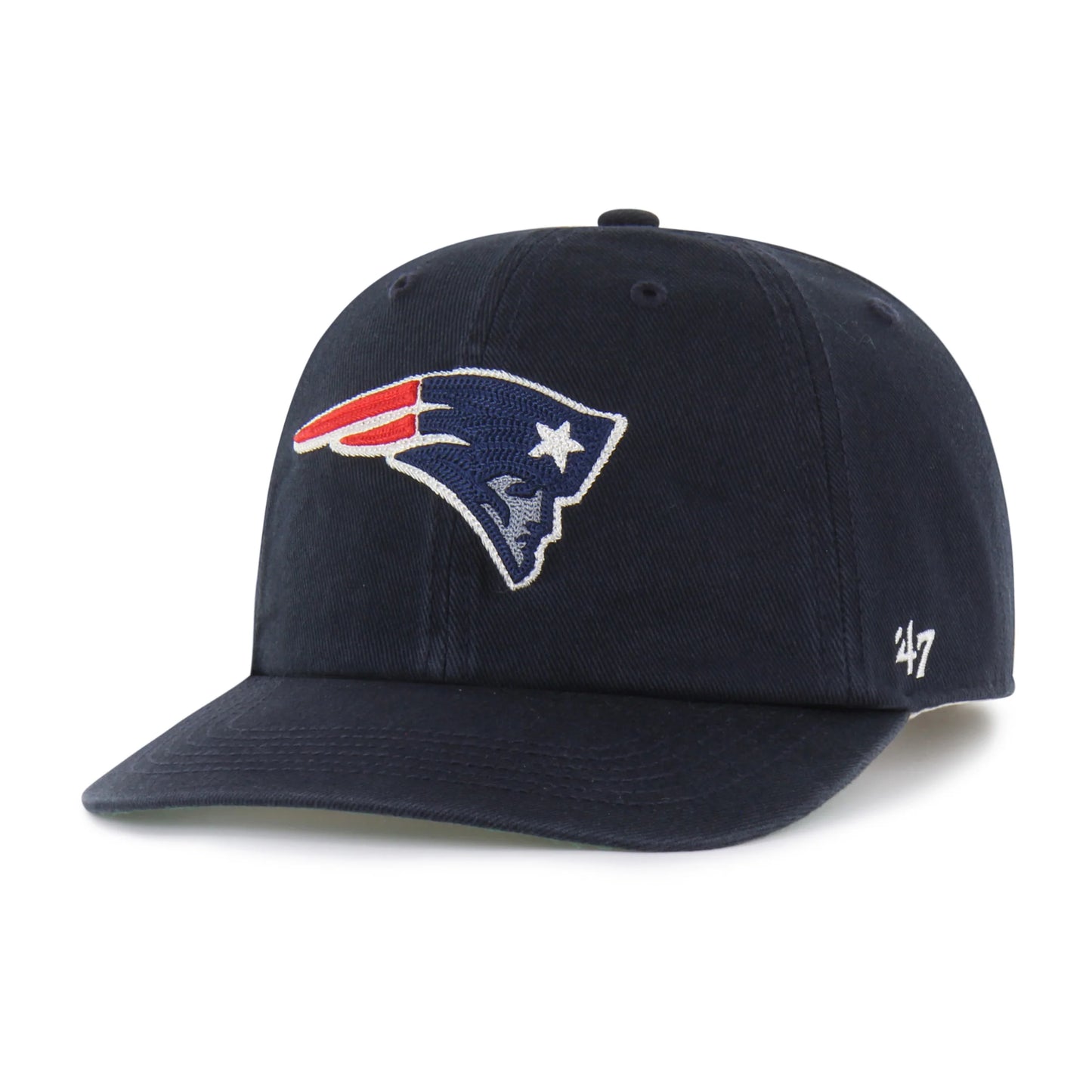 NEW ENGLAND PATRIOTS CHAIN SIDE STITCH '47 CLEAN UP FLAT BRIM