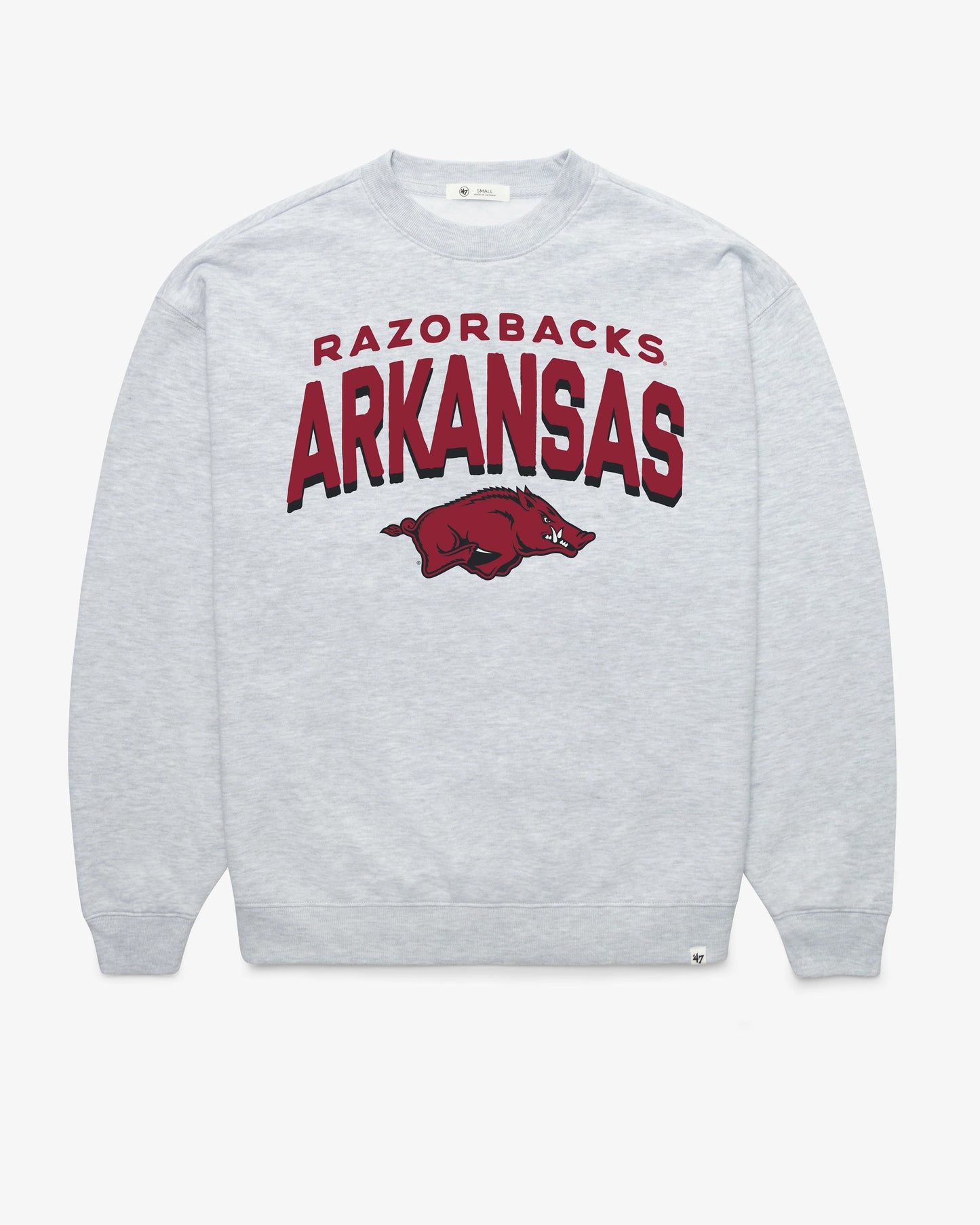 ARKANSAS RAZORBACKS CAMPUS ARCH CLOUD '47 OVERSIZED CREW WOMENS