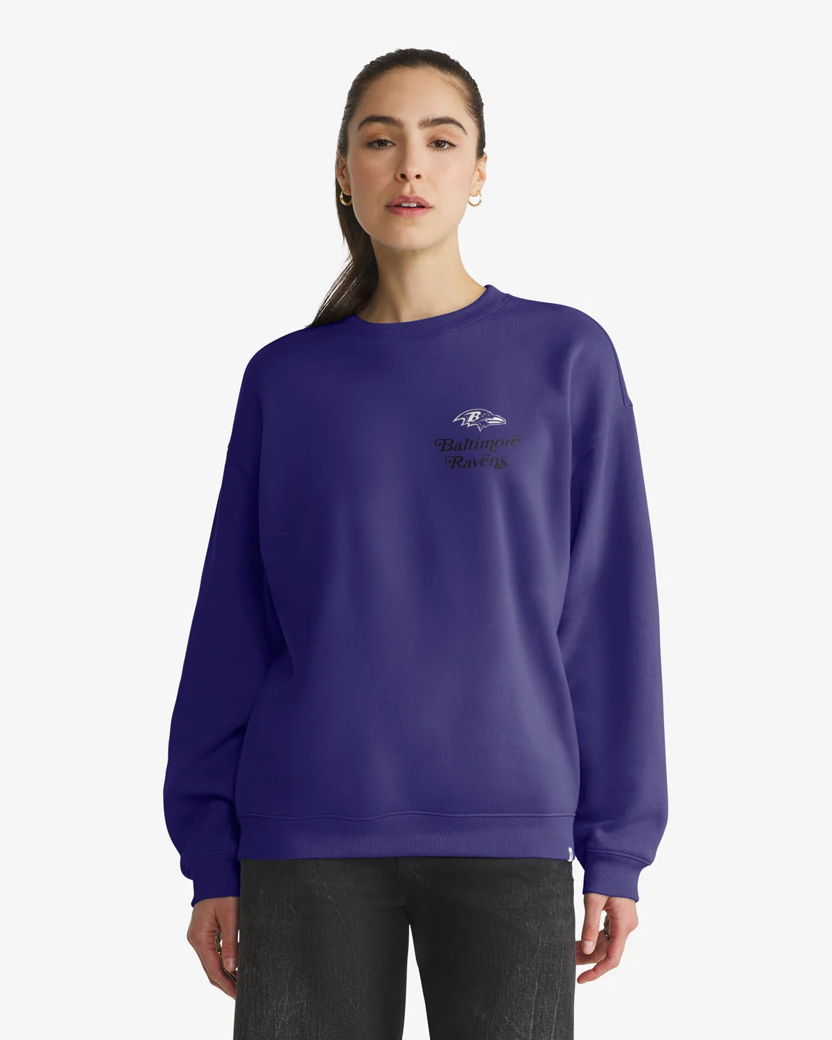BALTIMORE RAVENS SHOUT IT OUT '47 OVERSIZED CREW WOMENS