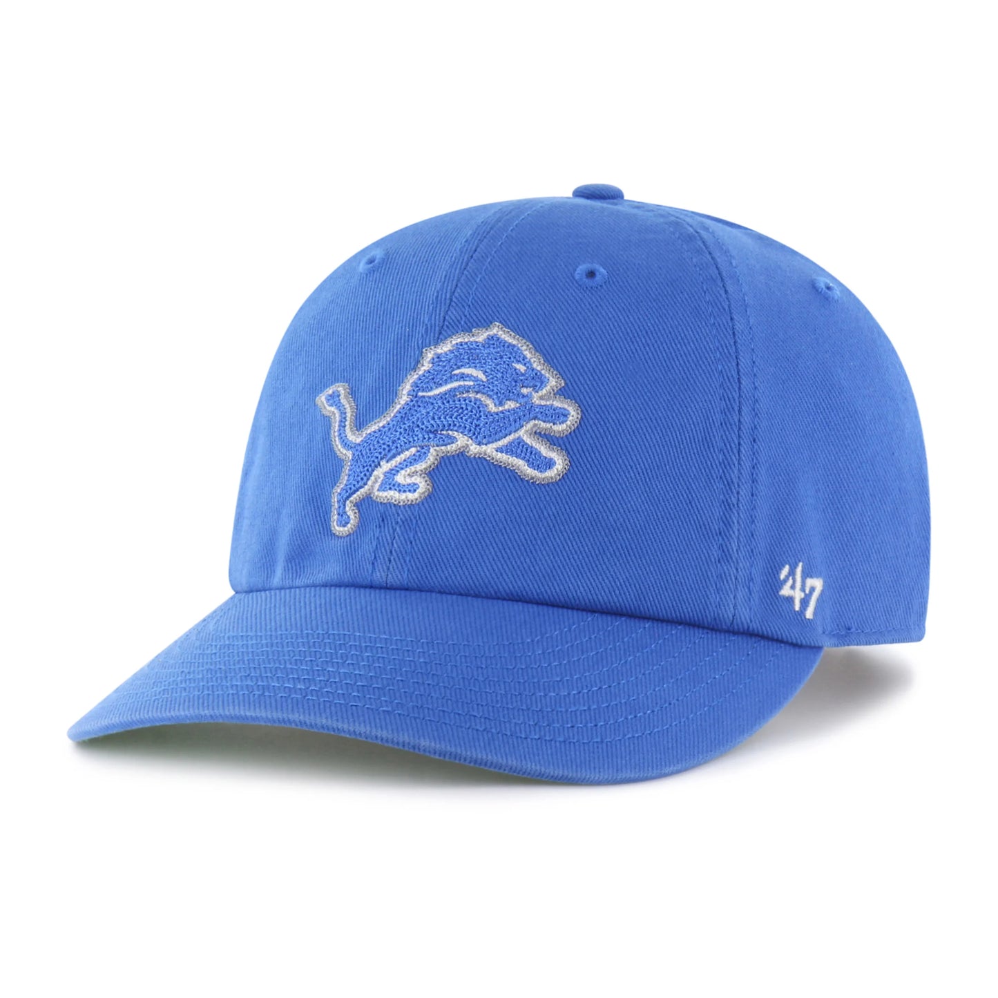 DETROIT LIONS CHAIN SIDE STITCH '47 CLEAN UP ROUND VISOR