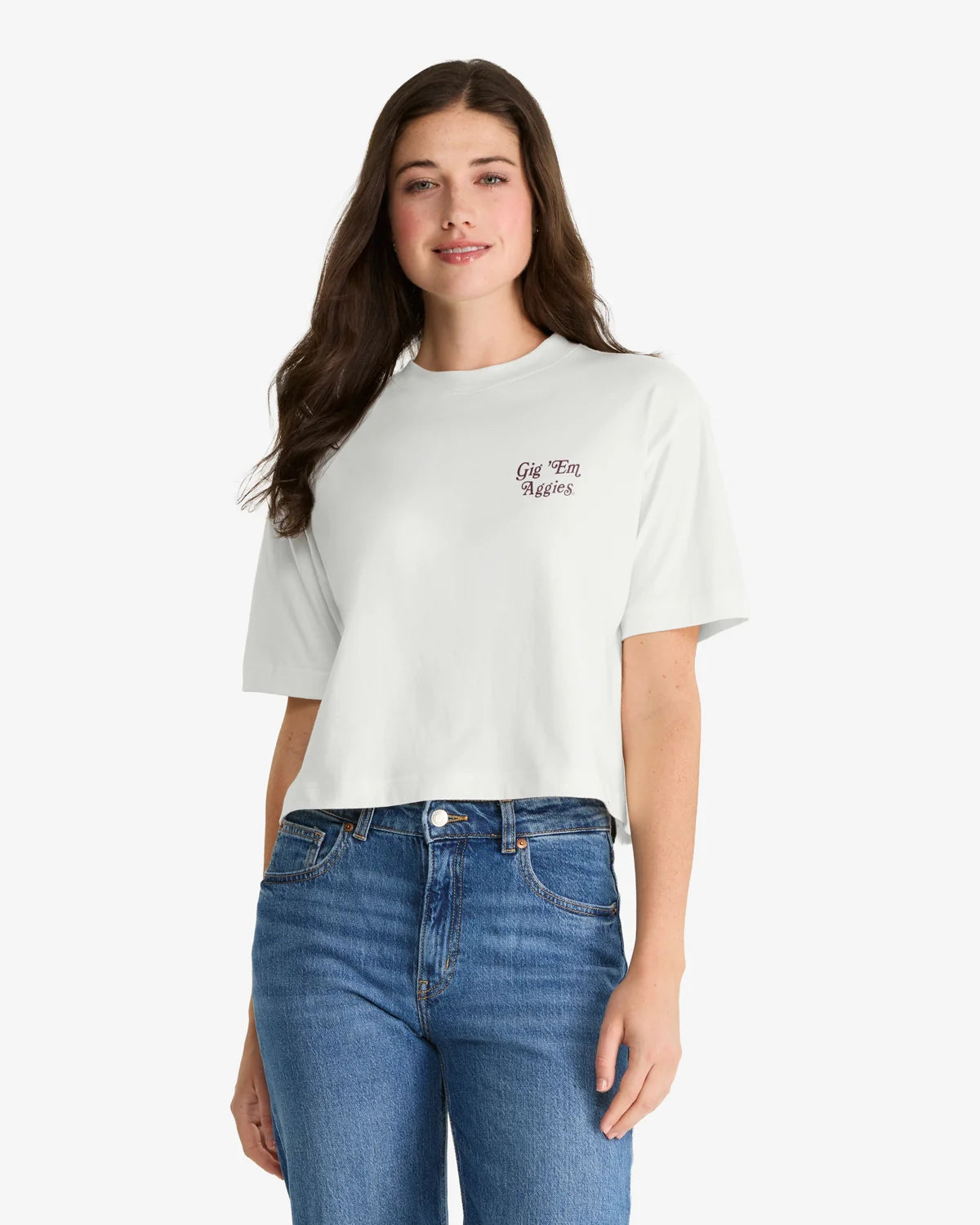 TEXAS A&M AGGIES STRAIGHT THRU '47 REED CITY TEE WOMENS