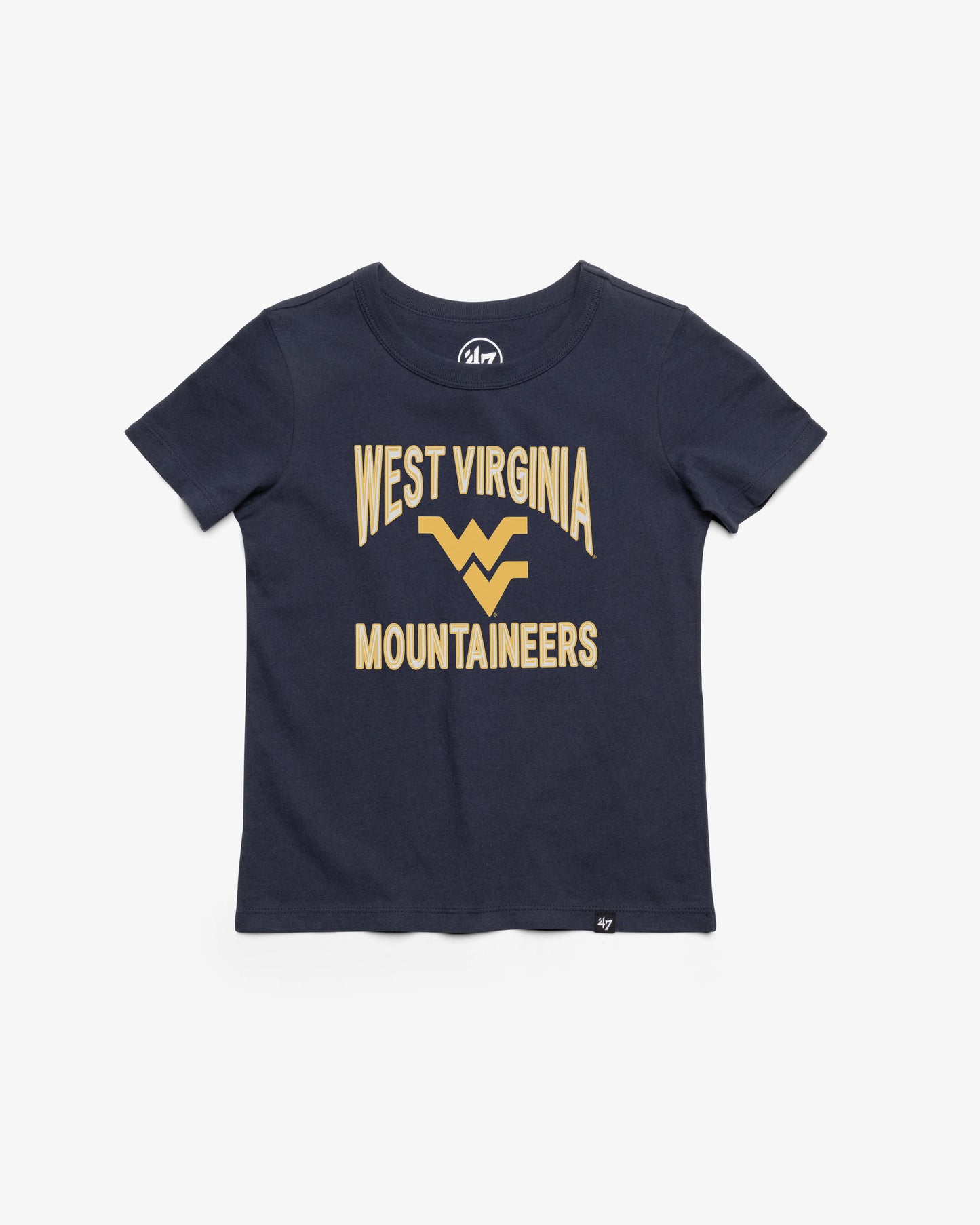 WEST VIRGINIA MOUNTAINEERS FAN OUT '47 KID'S FRANKLIN TEE