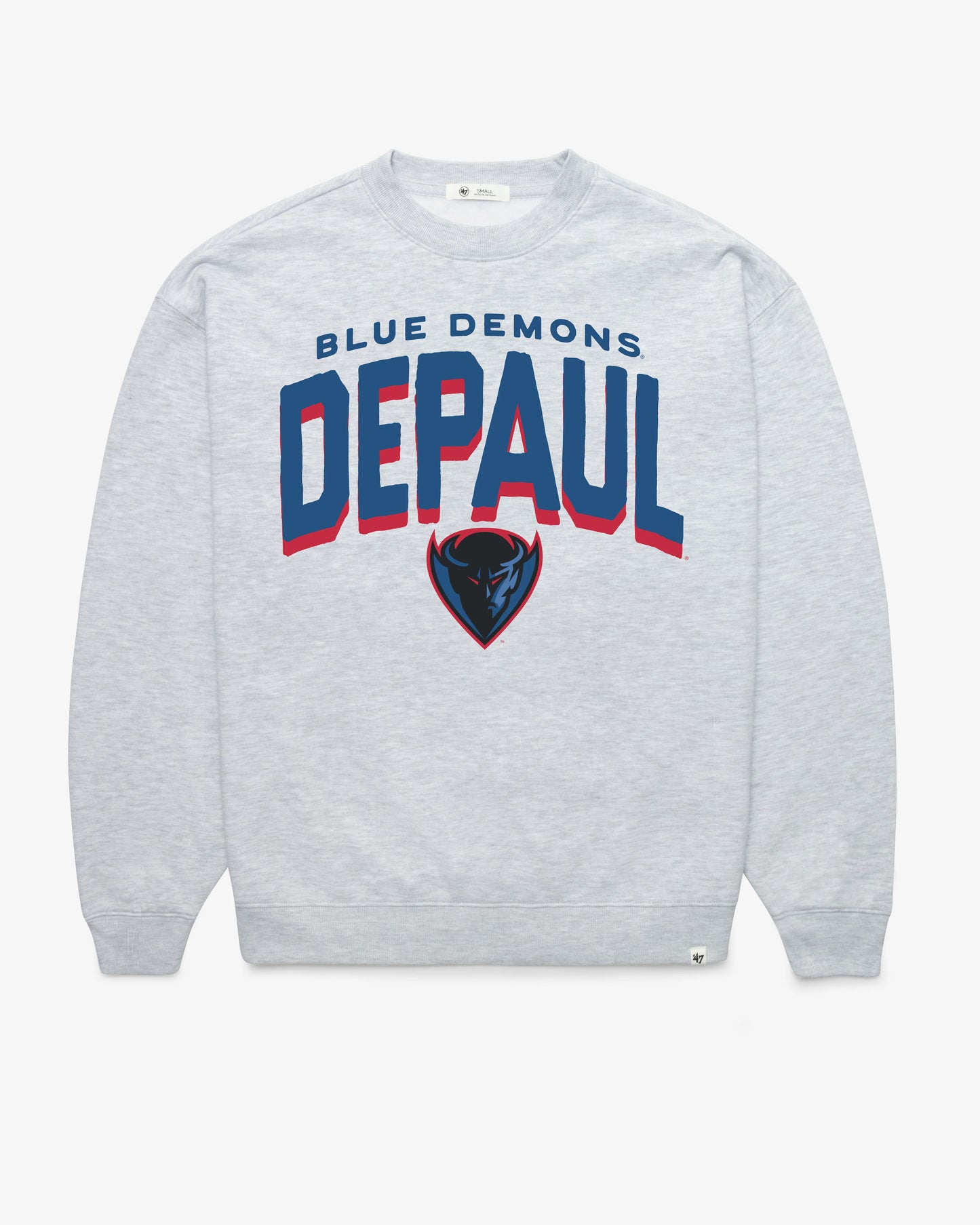 DEPAUL BLUE DEMONS CAMPUS ARCH '47 CLOUD OVERSIZED CREW WOMENS