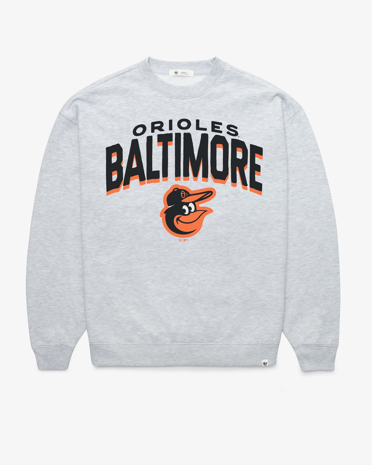 BALTIMORE ORIOLES CAMPUS ARCH CLOUD '47 OVERSIZED CREW WOMENS
