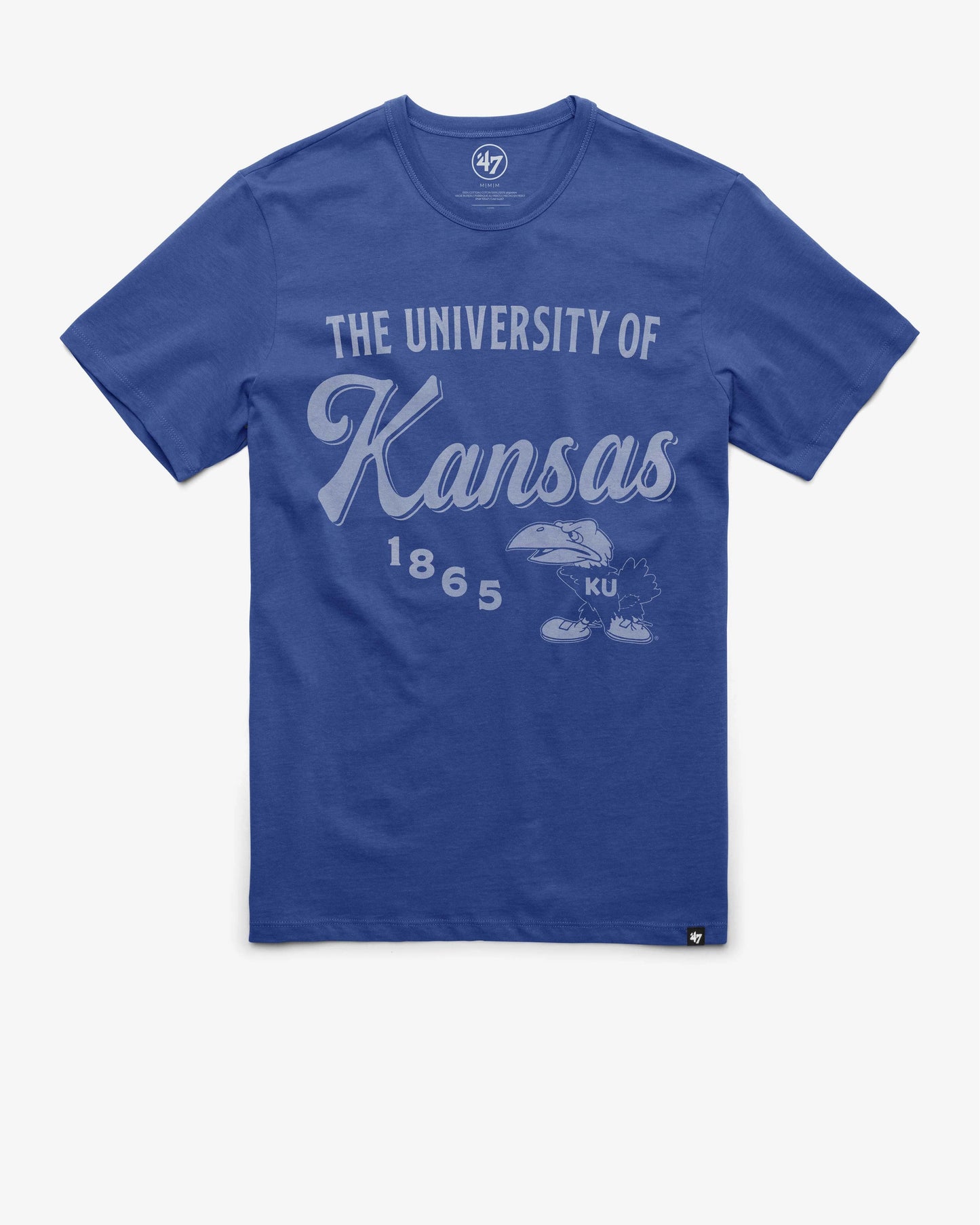KANSAS JAYHAWKS VINTAGE DIAG SCRIPT '47 FRANKLIN TEE