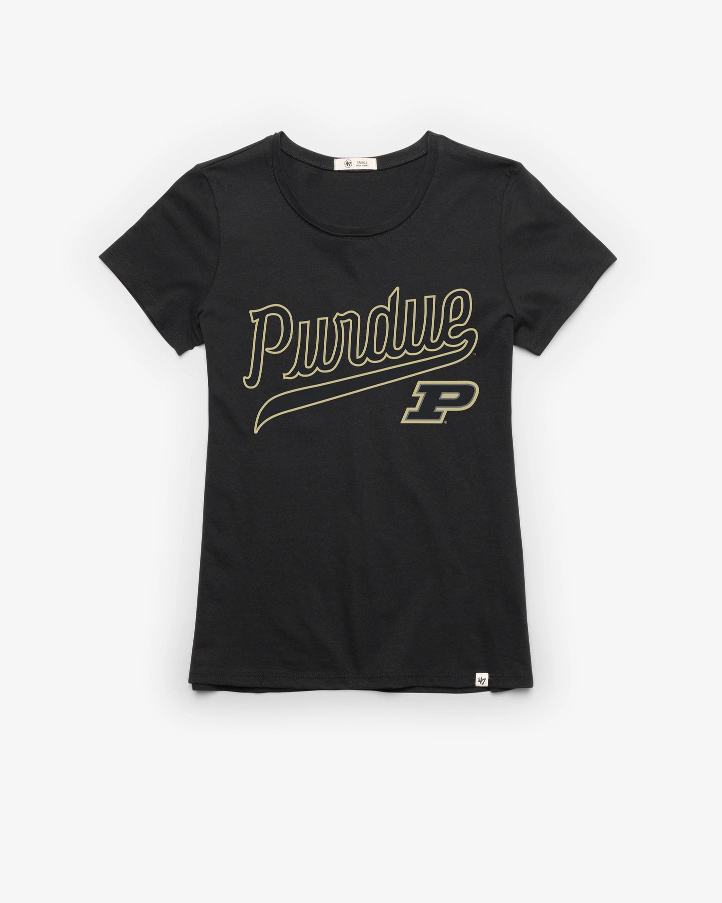 PURDUE BOILERMAKERS VINTAGE TAIL SWEEP '47 FRANKIE TEE WOMENS