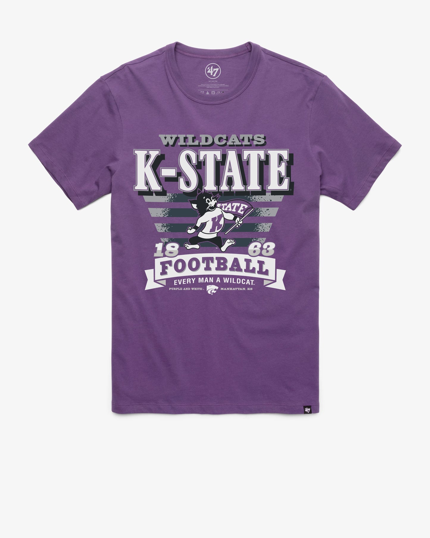 KANSAS STATE WILDCATS STRIPE SPLASH '47 FRANKLIN TEE