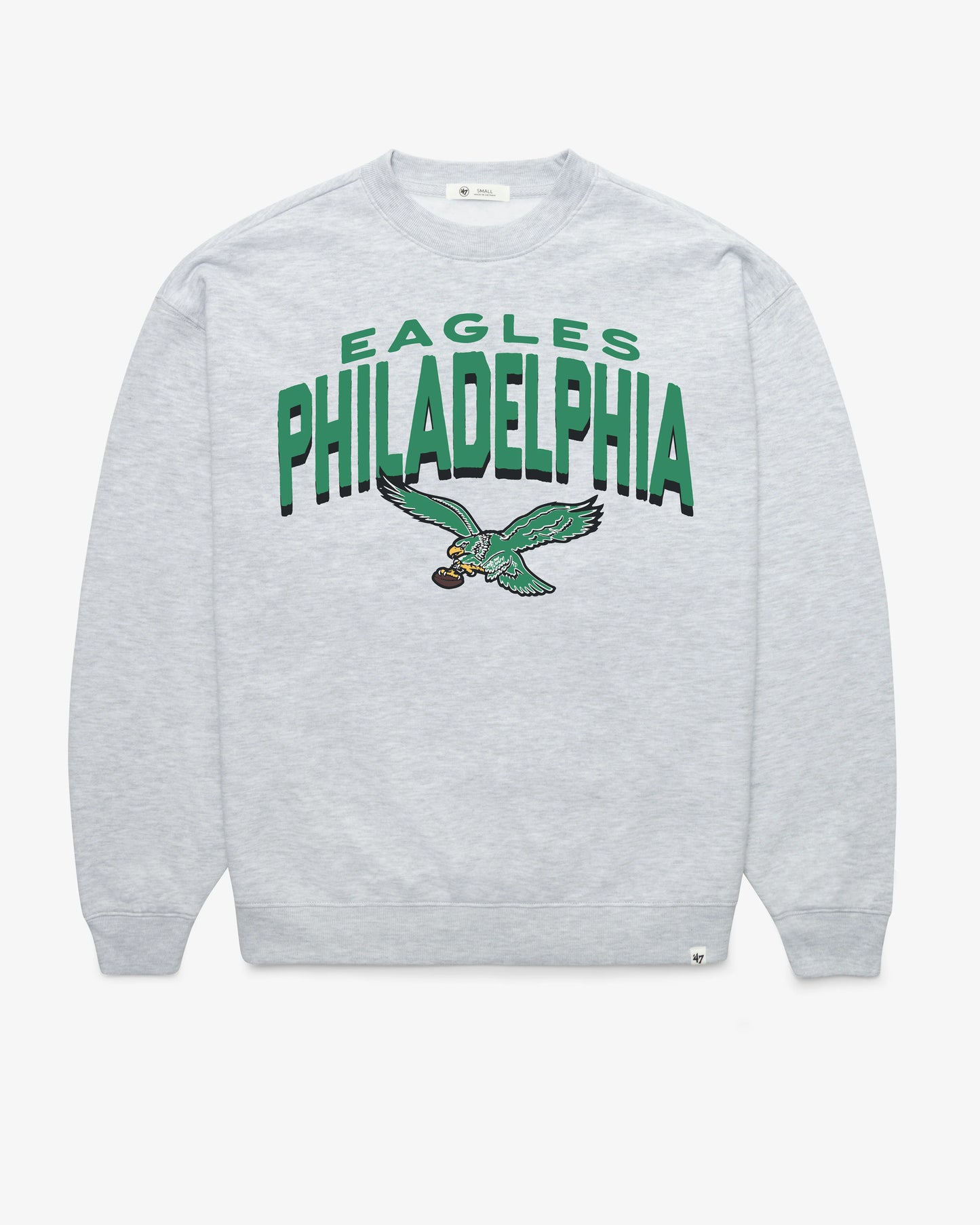PHILADELPHIA EAGLES HISTORIC CAMPUS ARCH CLOUD '47 OVERSIZED CREW WOMENS