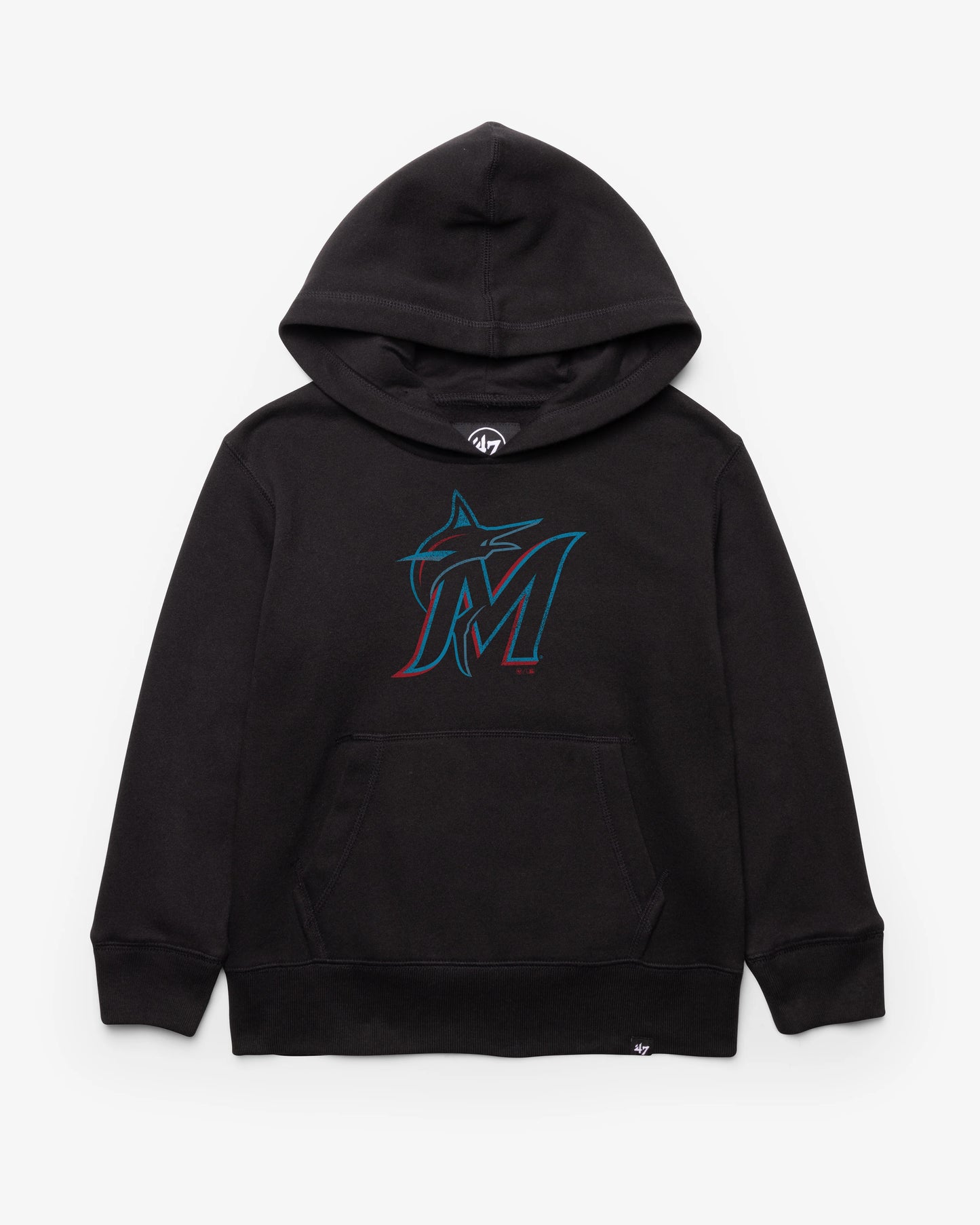MIAMI MARLINS DISTRESSED IMPRINT '47 KID'S HEADLINE HOOD