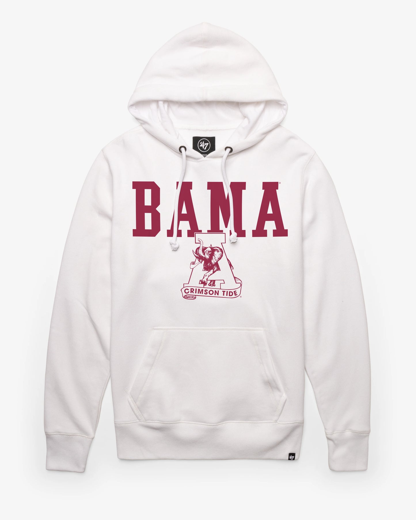ALABAMA CRIMSON TIDE VINTAGE STRAIGHT BLOCK '47 HEADLINE HOOD