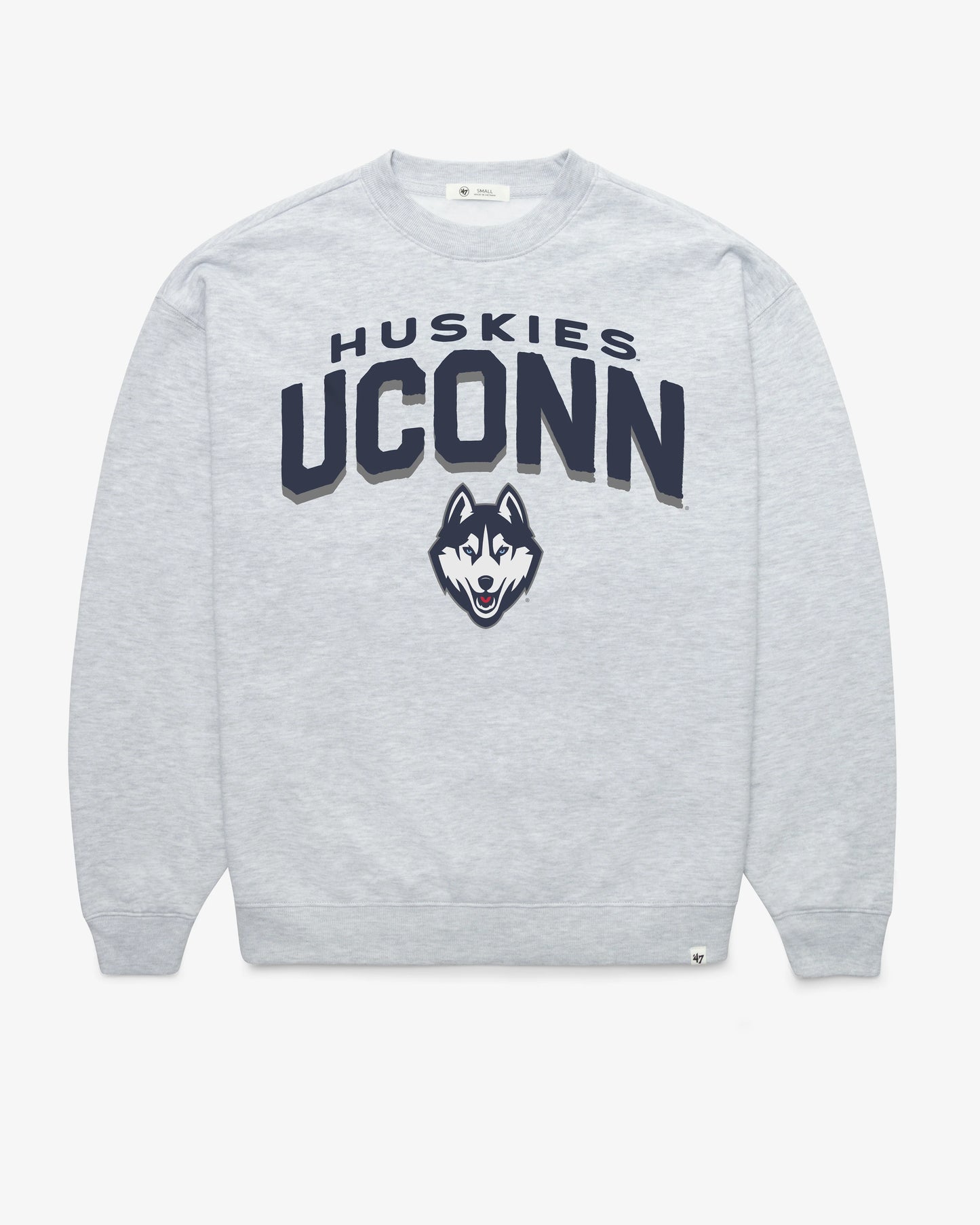 CONNECTICUT HUSKIES UCONN CAMPUS ARCH CLOUD '47 OVERSIZED CREW WOMENS