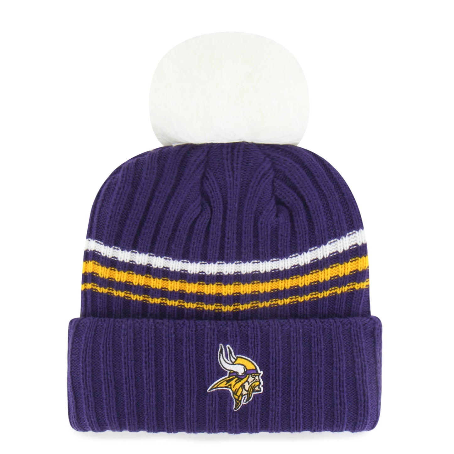 MINNESOTA VIKINGS FUZZY SCRIPT '47 WOMEN'S CUFF KNIT