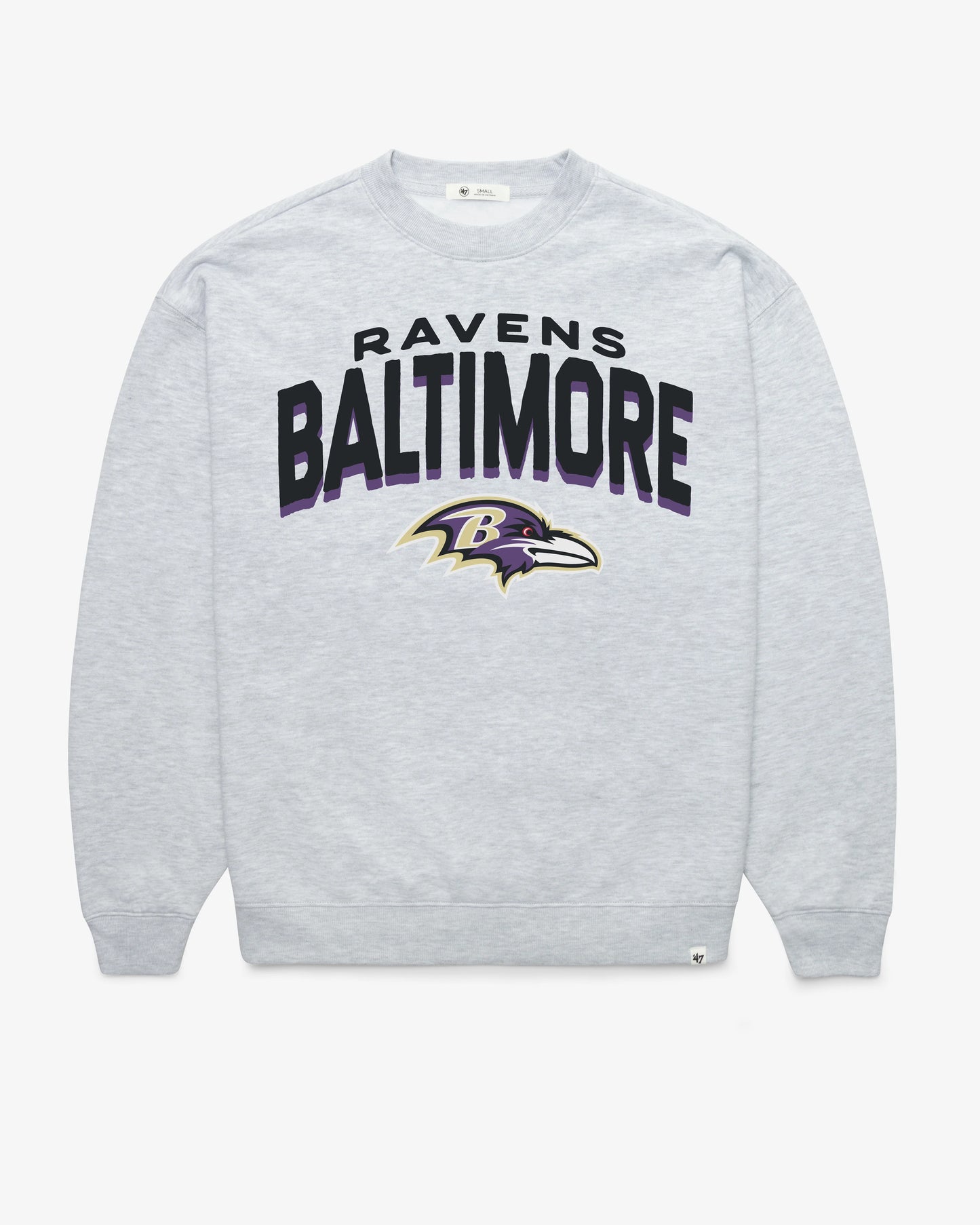BALTIMORE RAVENS CAMPUS ARCH CLOUD '47 OVERSIZED CREW WOMENS