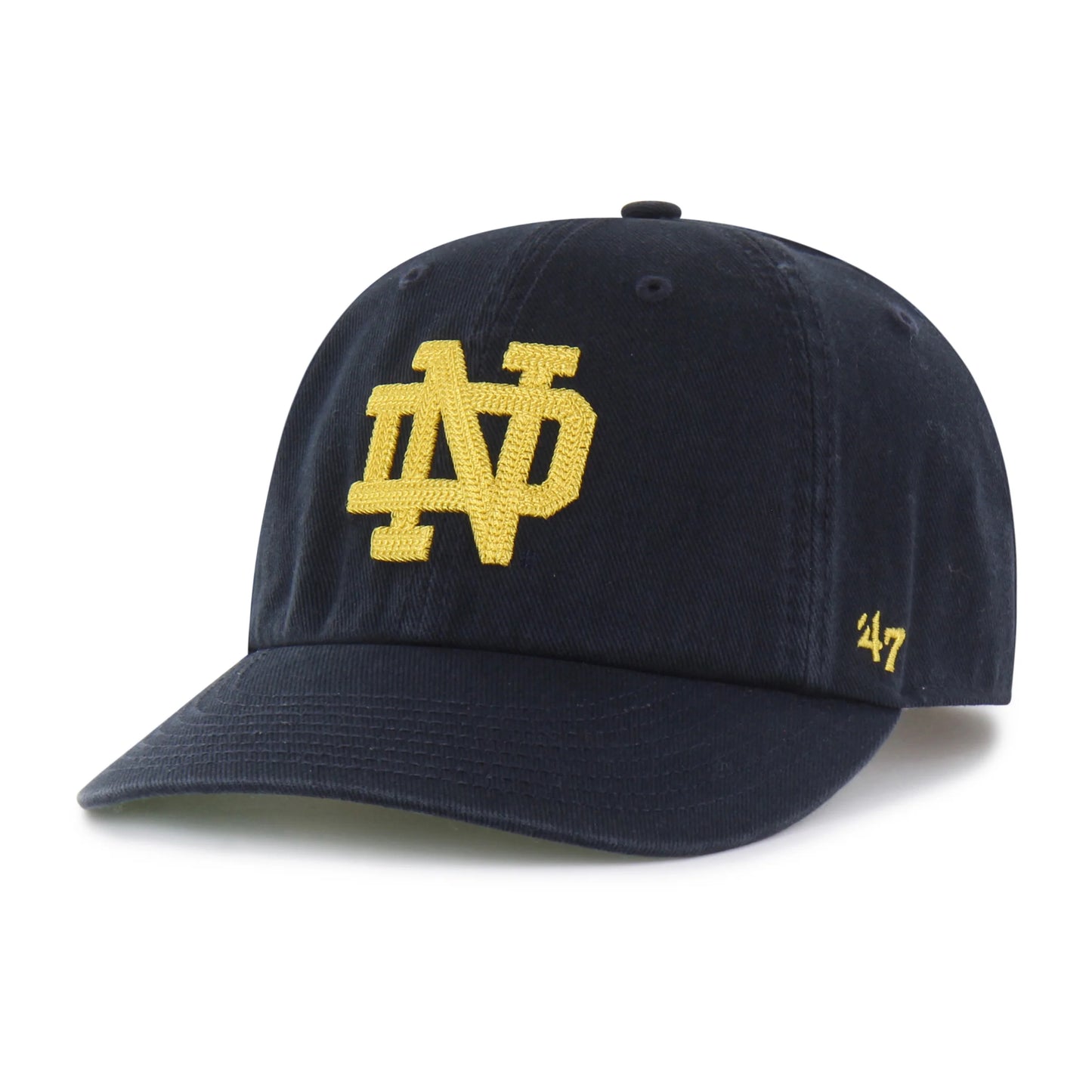 NOTRE DAME STANDALON CHAIN SIDE STITCH '47 CLEAN UP ROUND VISOR