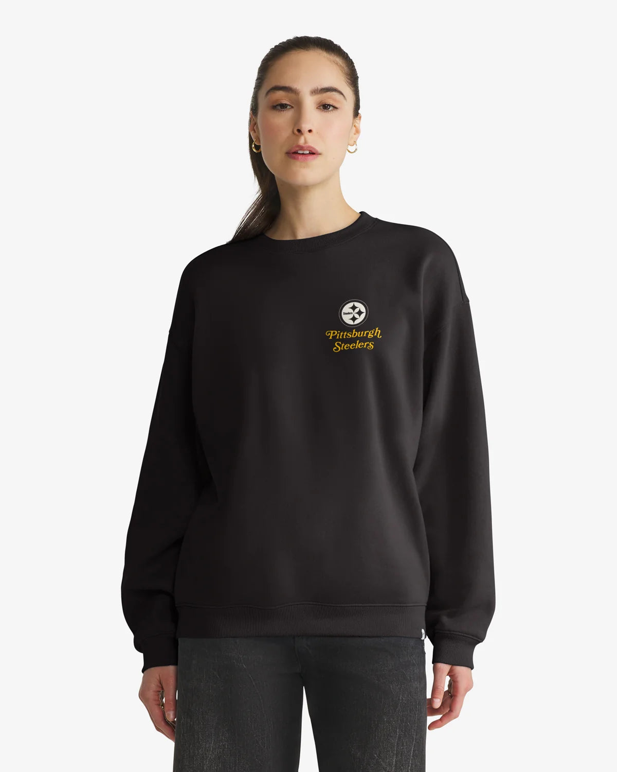 PITTSBURGH STEELERS SHOUT IT OUT '47 OVERSIZED CREW WOMENS