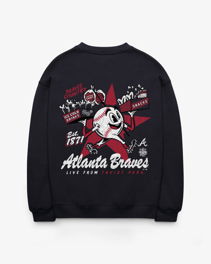 ATLANTA BRAVES FAN FUEL '47 OVERSIZED CREW WOMEN