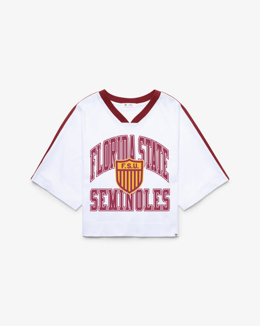 FLORIDA STATE SEMINOLES VINTAGE BIG OVERARCH '47 WOMEN'S DROP NEEDLE RAGLAN JERSEY