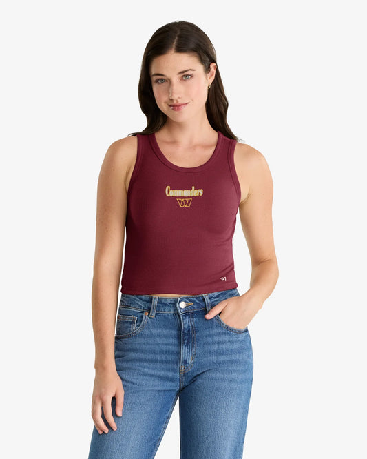 WASHINGTON COMMANDERS STRAIGHT CUT '47 BABY RIB TANK WOMENS