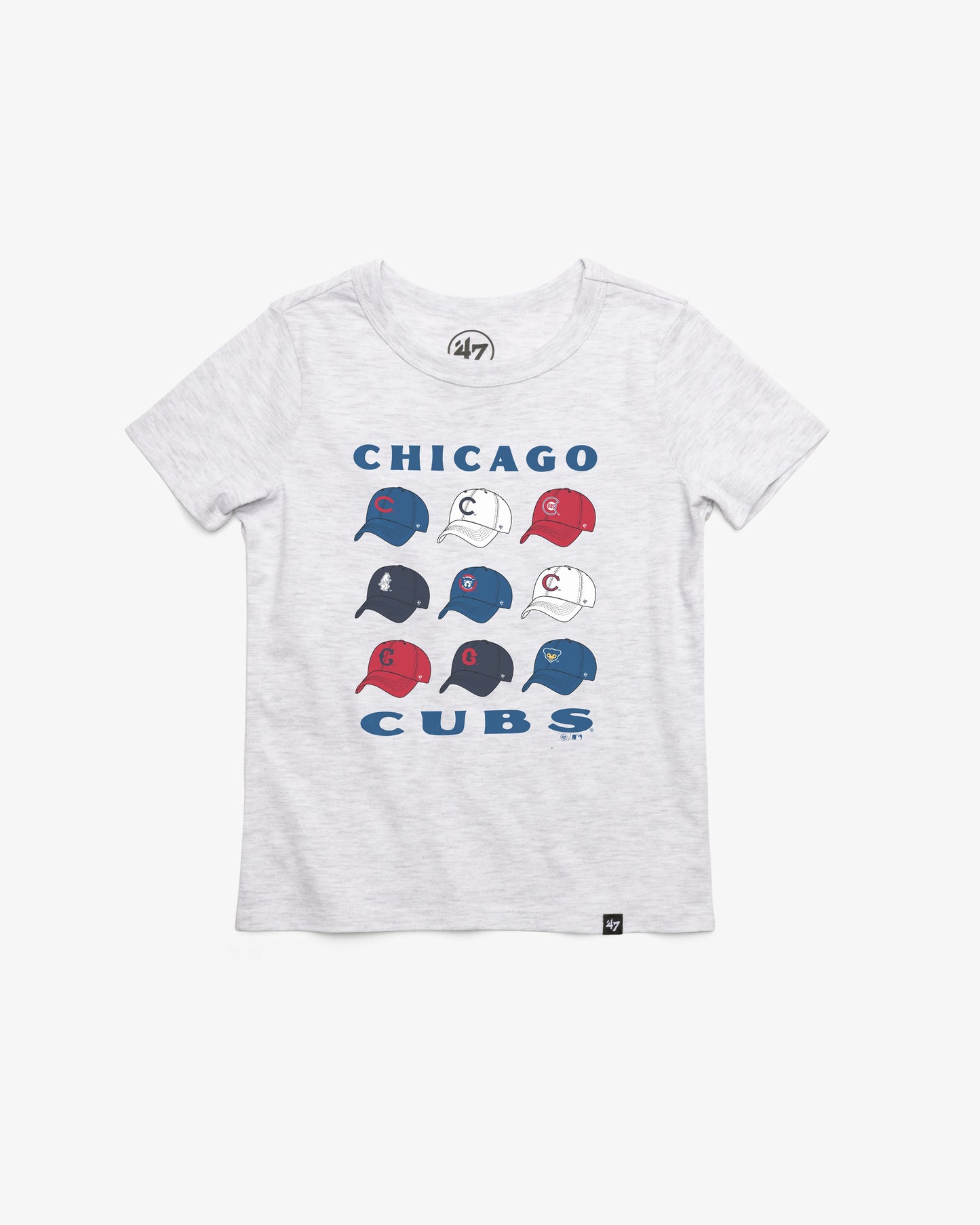CHICAGO CUBS COOPERSTOWN CAP OFF '47 KID'S FRANKLIN TEE