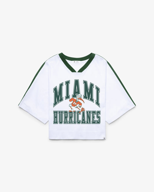 MIAMI HURRICANES VINTAGE BIG OVERARCH '47 WOMEN'S DROP NEEDLE RAGLAN JERSEY