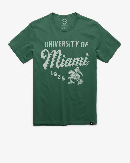 MIAMI HURRICANES VINTAGE DIAG SCRIPT '47 FRANKLIN TEE