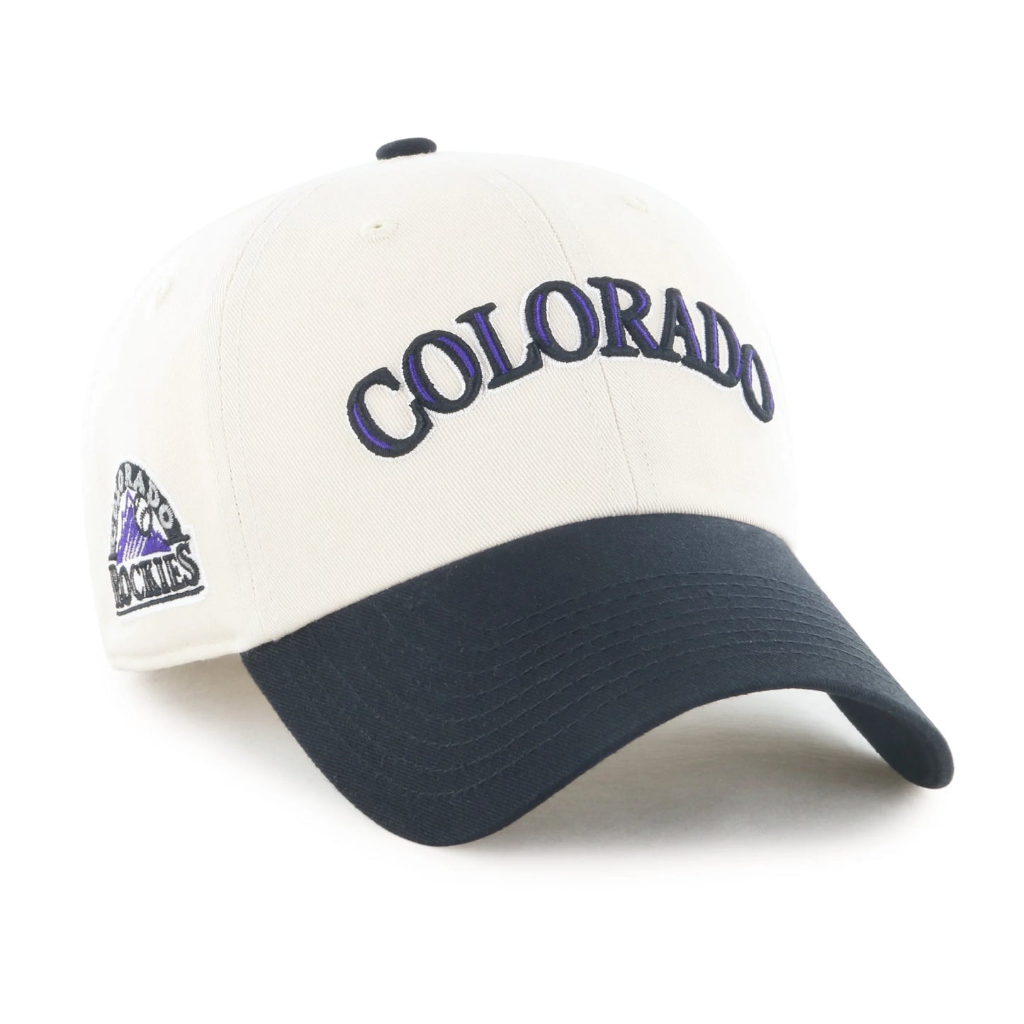 COLORADO ROCKIES COOPERSTOWN BALLPARK SCRIPT SHOT '47 CLEAN UP