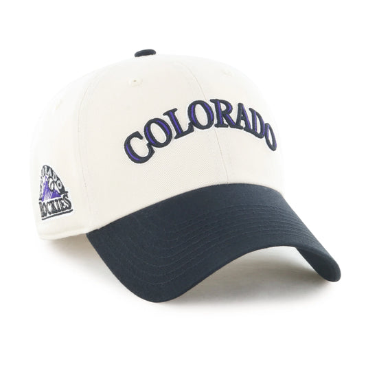 COLORADO ROCKIES COOPERSTOWN BALLPARK SCRIPT SHOT '47 CLEAN UP