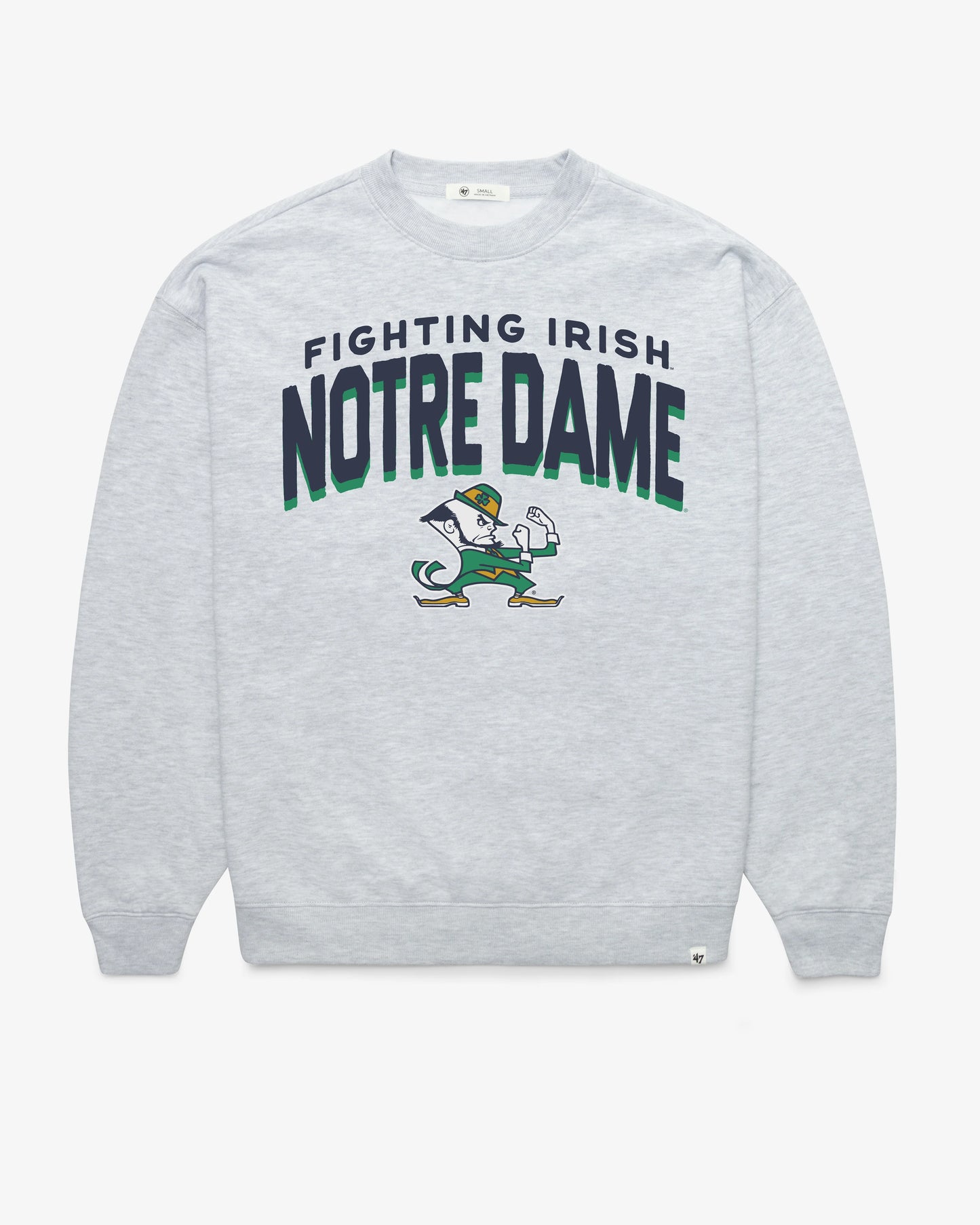 NOTRE DAME FIGHTIN IRISH CAMPUS ARCH CLOUD '47 OVERSIZED CREW WOMENS