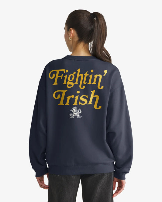 Notre Dame Fighting Irish Shout It Out '47 Oversized Crew Womens