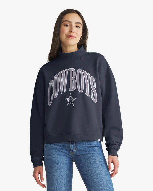 DALLAS COWBOYS VANTAGE '47 WOMEN'S MOCK NECK PULLOVER