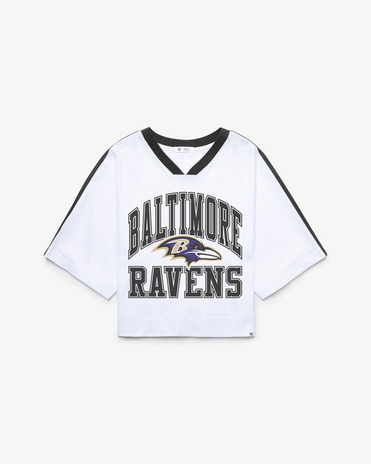 BALTIMORE RAVENS BIG OVERARCH '47 WOMEN'S DROP NEEDLE RAGLAN JERSEY