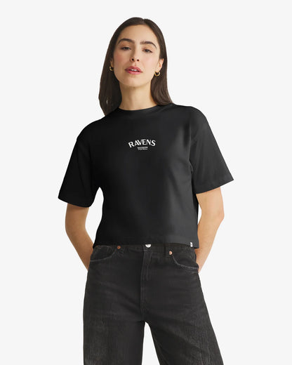 BALTIMORE RAVENS HADRIAN '47 FOUNDATION CROP TEE WOMENS