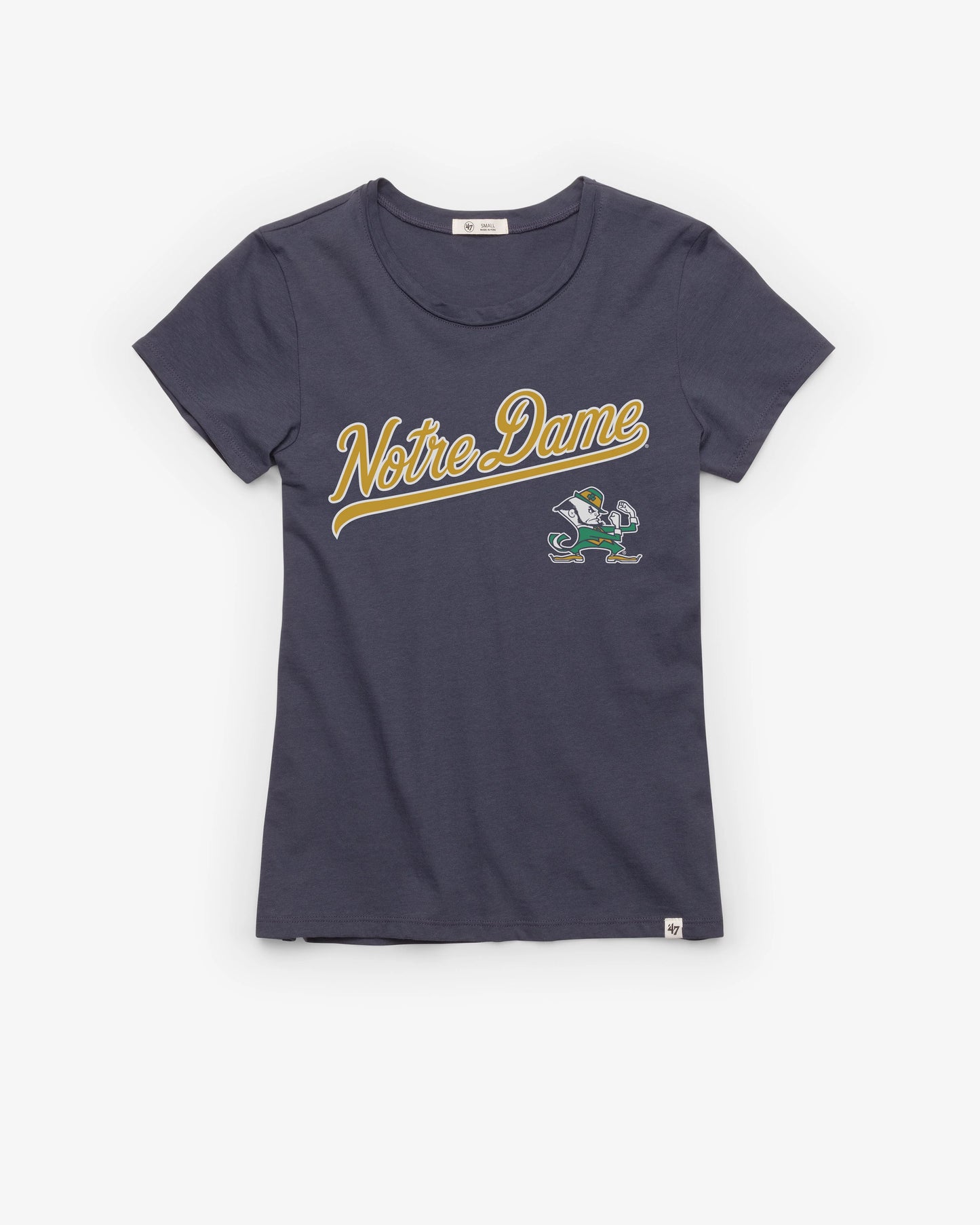 NOTRE DAME FIGHTIN IRISH TAIL SWEEP '47 FRANKIE TEE WOMENS