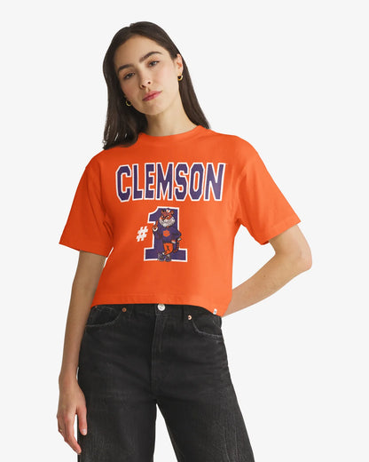 CLEMSON TIGERS FIRST RANK '47 FOUNDATION CROP TEE WOMENS