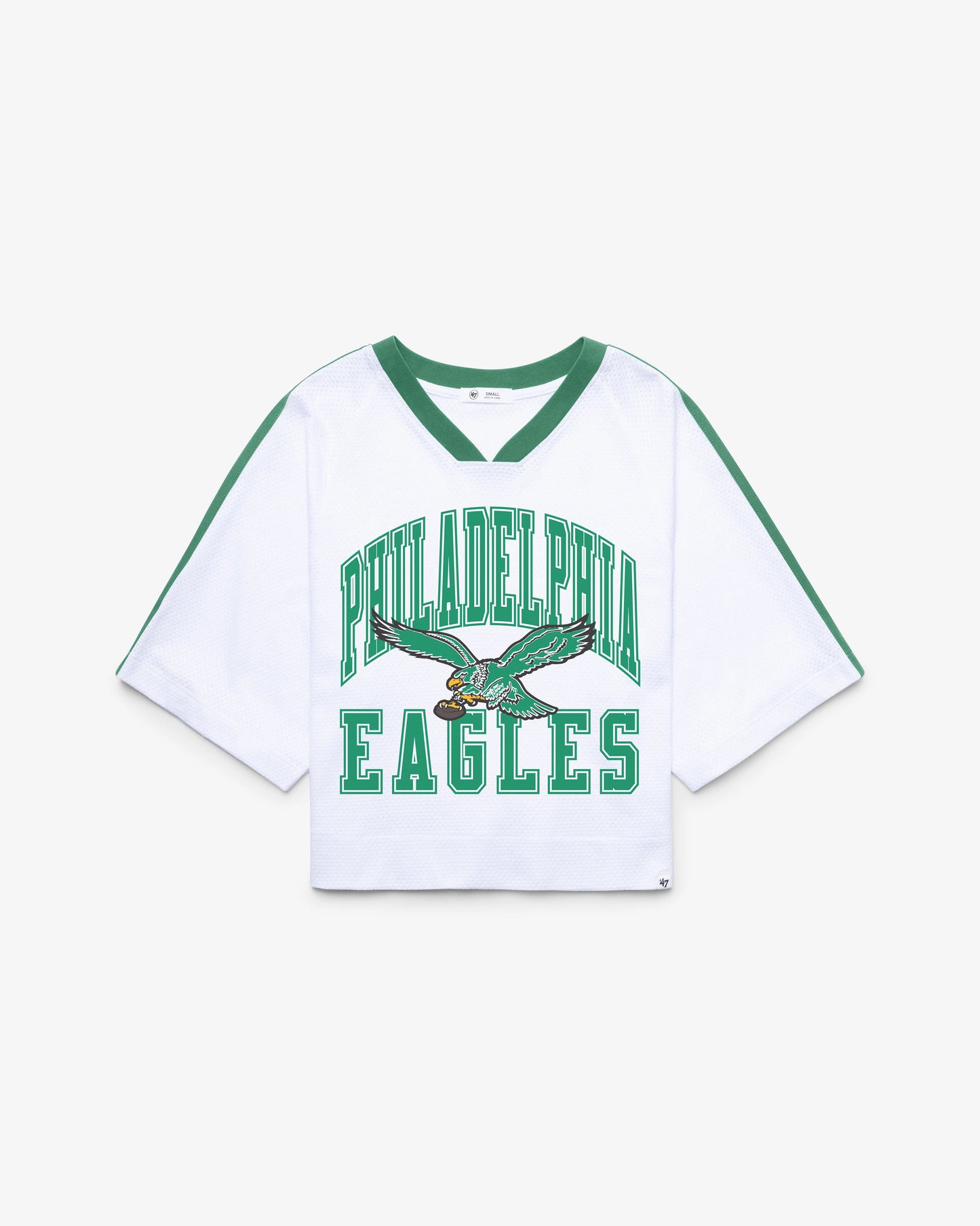 PHILADELPHIA EAGLES HISTORIC BIG OVERARCH '47 WOMEN'S DROP NEEDLE RAGLAN JERSEY
