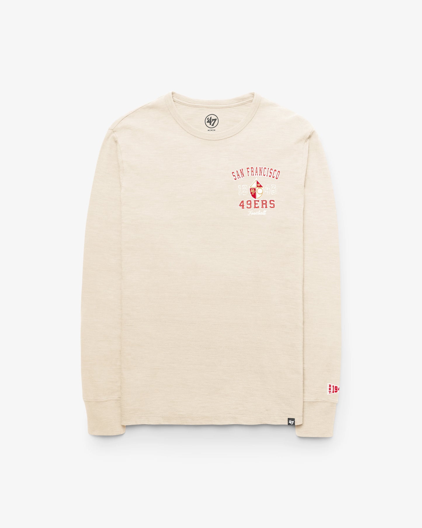 SAN FRANCISCO 49ERS HISTORIC EGREMONT WELL WORN '47 HEAVY SLUB LONG SLEEVE TEE