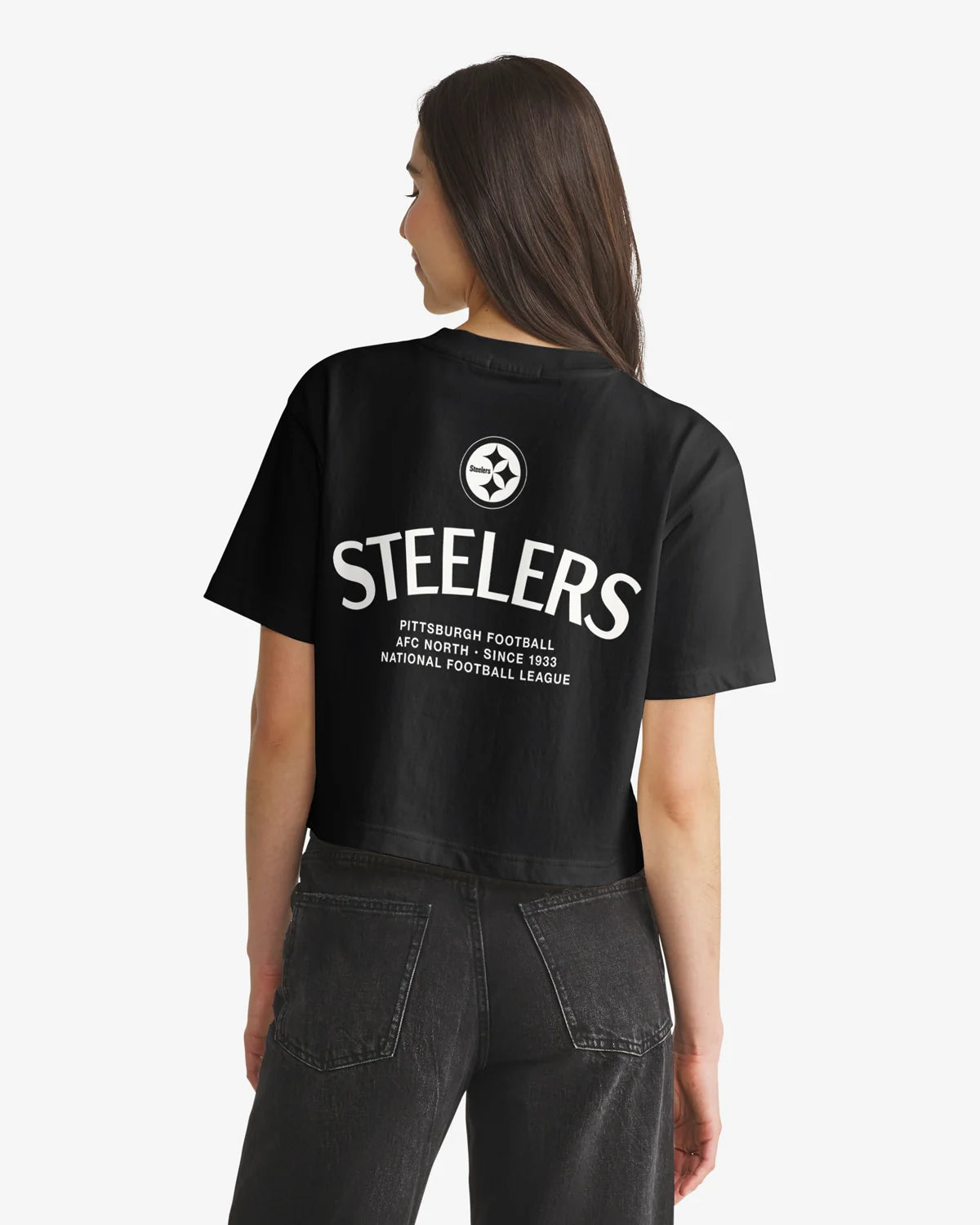 PITTSBURGH STEELERS HADRIAN '47 FOUNDATION CROP TEE WOMENS
