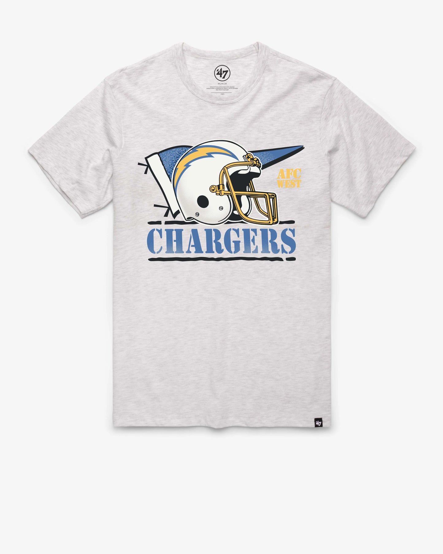 LOS ANGELES CHARGERS HISTORIC MOTION FIELD '47 FRANKLIN TEE