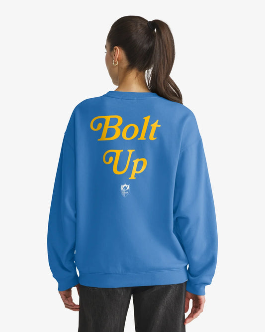 LOS ANGELES CHARGERS HISTORIC SHOUT IT OUT '47 OVERSIZED CREW WOMENS