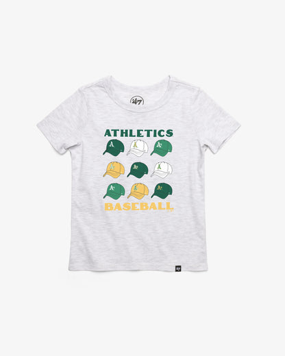 ATHLETICS BASEBALL COOP CAP OFF '47 KID'S FRANKLIN TEE